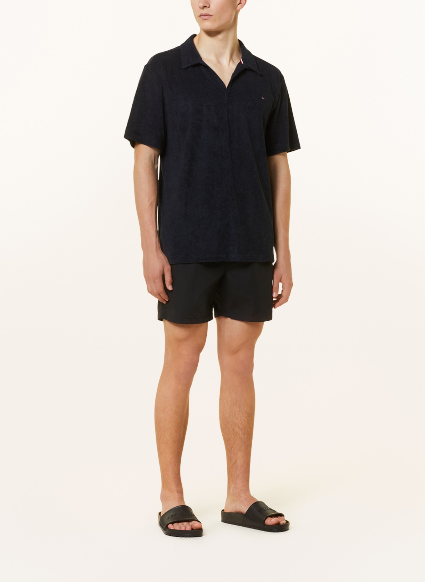 TOMMY HILFIGER Terry cloth polo shirt, Color: DARK BLUE (Image 2)