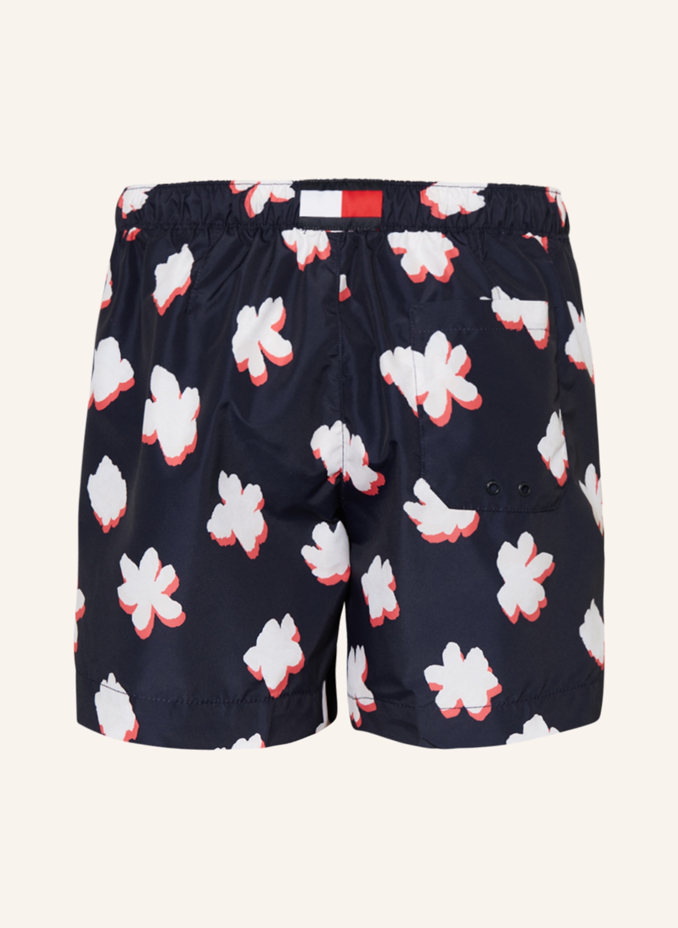 TOMMY HILFIGER Swim shorts in dark blue white light red
