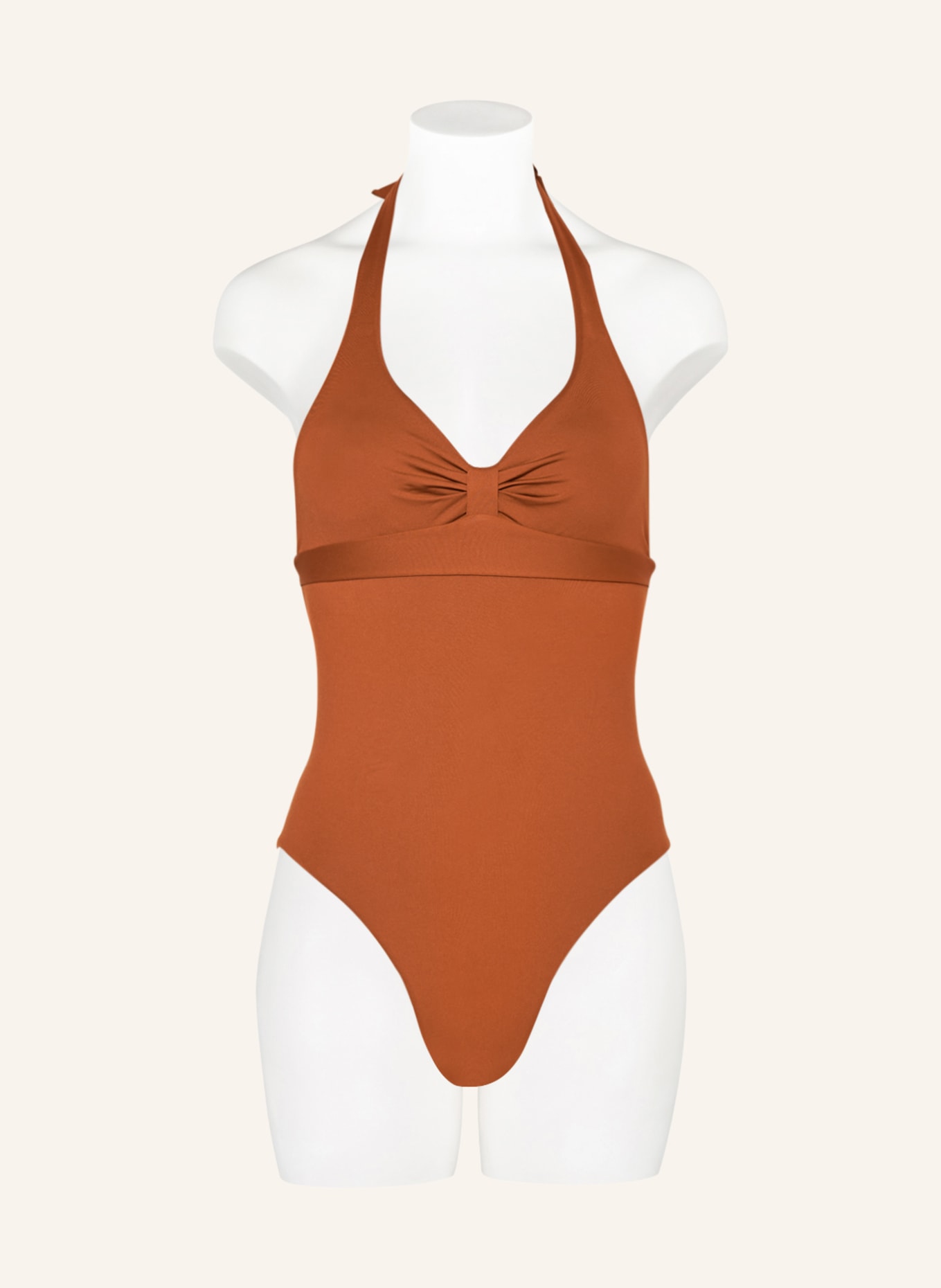 Max Mara BEACHWEAR Halter neck swimsuit CLELIA, Color: BROWN (Image 2)