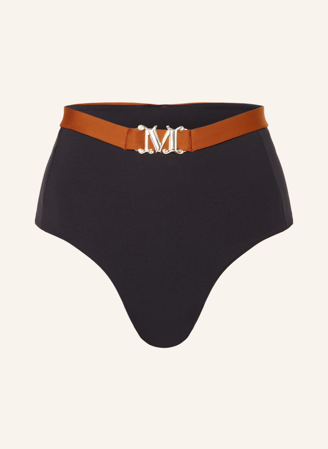 Max Mara BEACHWEAR High waist bikini bottoms SMILLA, Color: BLACK/ BROWN (Image 1)