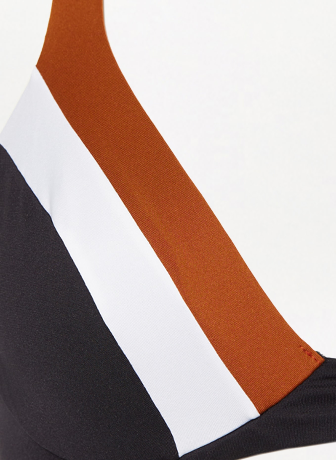 Max Mara BEACHWEAR Góra od bikini wiązana na szyi ABIGAIL, Kolor: CZARNY/ BIAŁY/ BRĄZOWY (Obrazek 4)