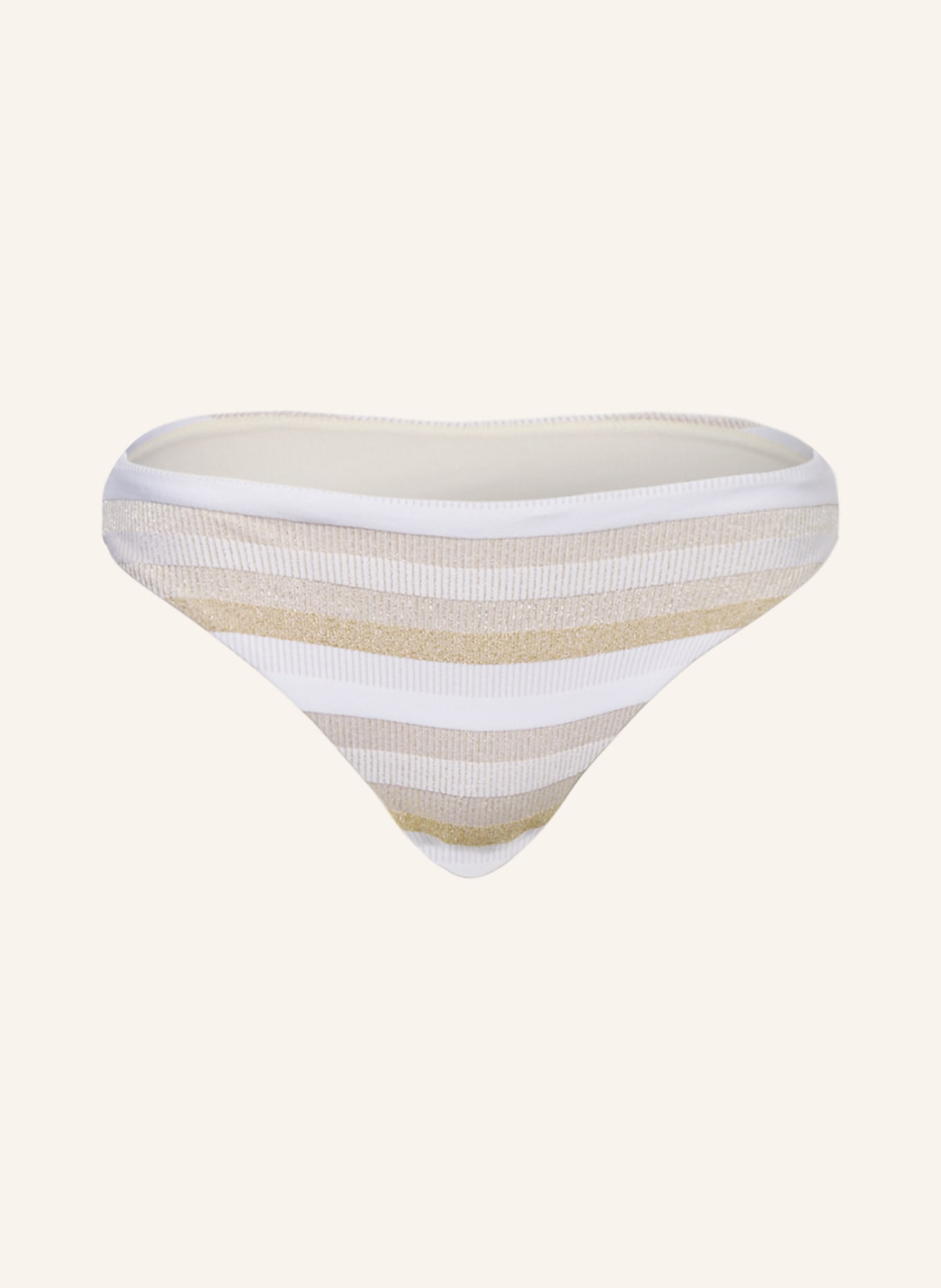 Max Mara BEACHWEAR Basic bikini bottoms SWAMI with glitter thread, Color: WHITE/ GOLD (Image 1)