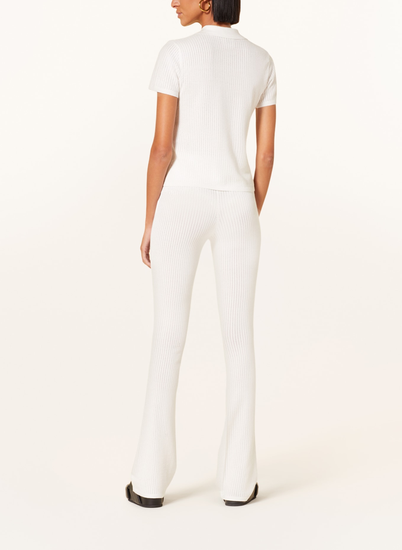 the garment Knit trousers, Color: WHITE (Image 3)