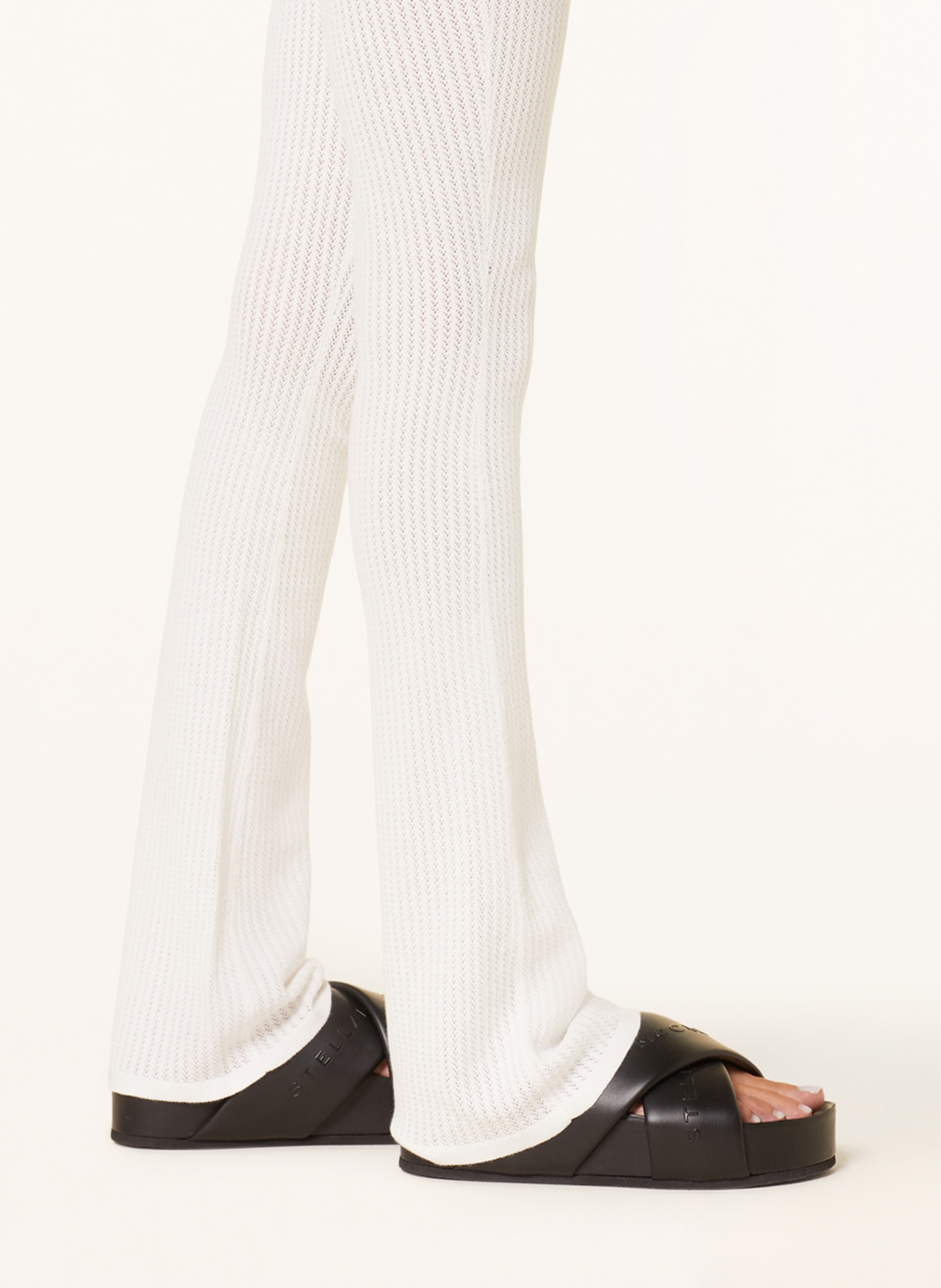 the garment Knit trousers, Color: WHITE (Image 5)