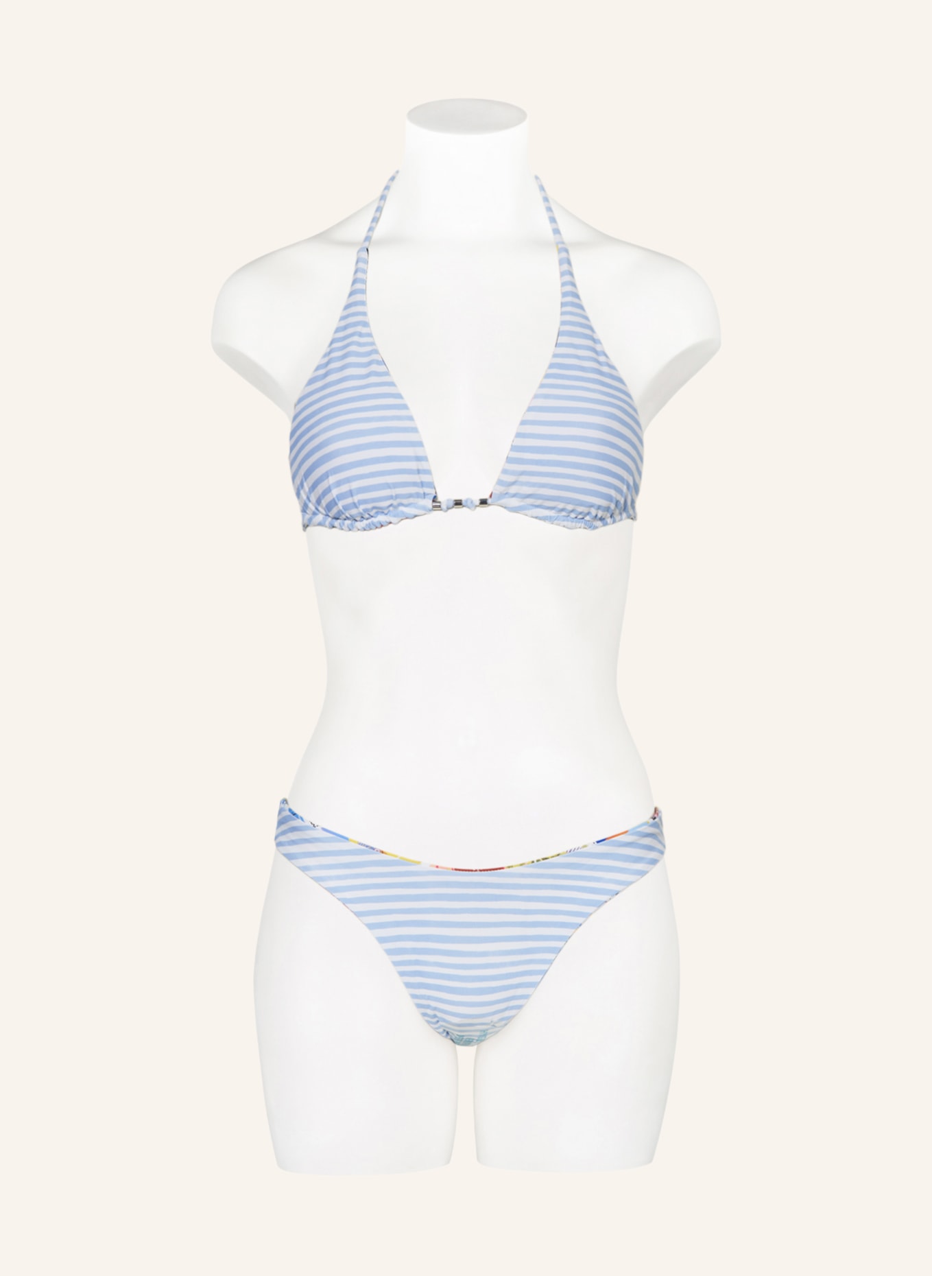 SEAFOLLY Brazilian bikini bottoms ON VACATION reversible, Color: LIGHT BLUE/ WHITE (Image 2)
