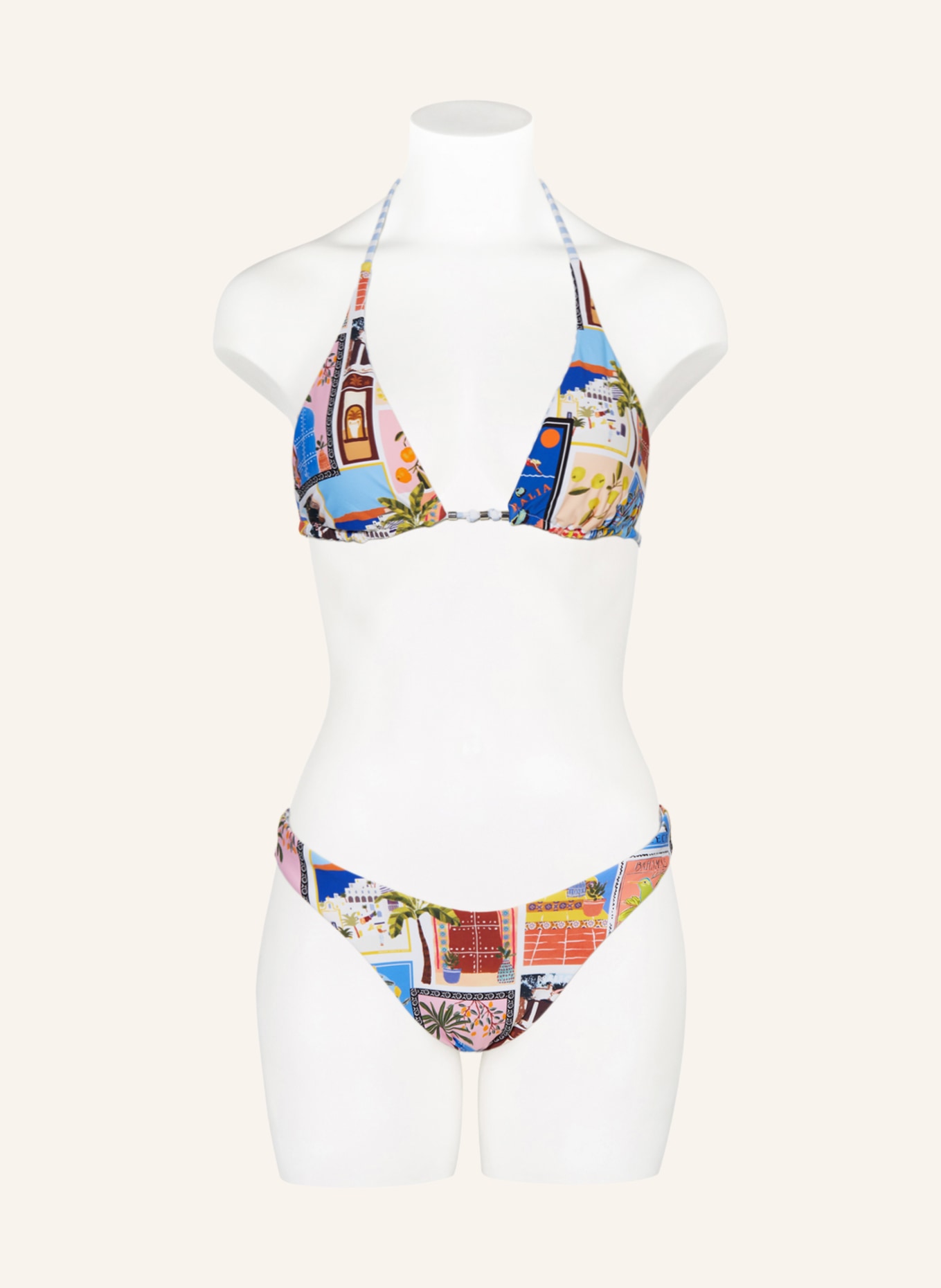 SEAFOLLY Brazilian-Bikini-Hose ON VACATION zum Wenden, Farbe: HELLBLAU/ WEISS (Bild 3)