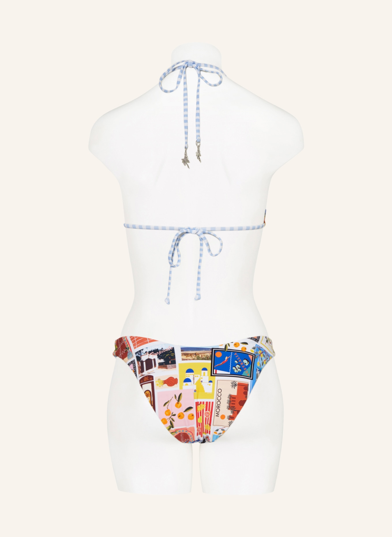 SEAFOLLY Brazilian-Bikini-Hose ON VACATION zum Wenden, Farbe: HELLBLAU/ WEISS (Bild 4)