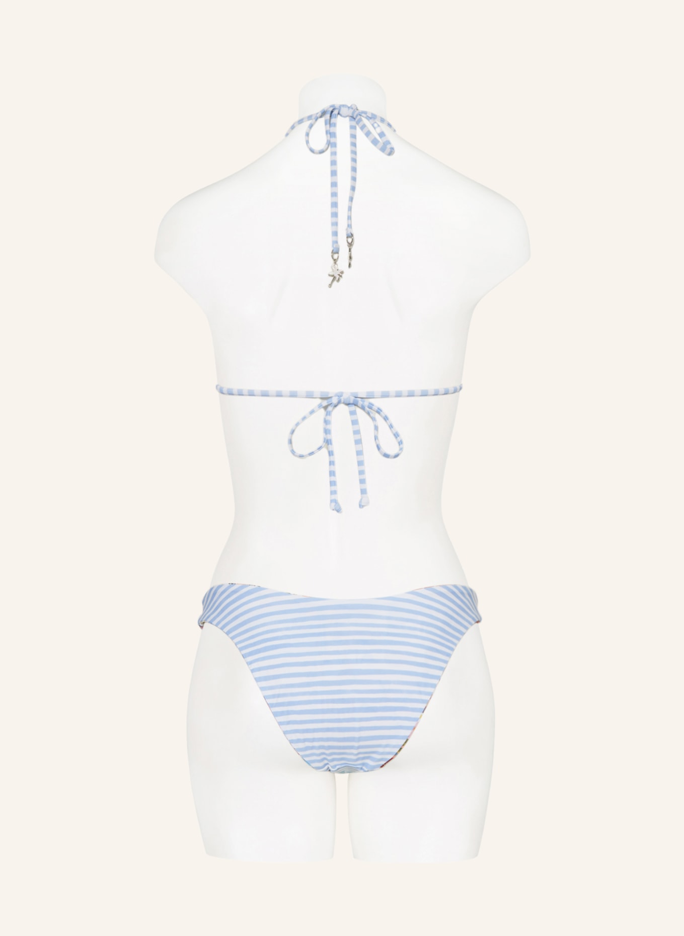 SEAFOLLY Brazilian-Bikini-Hose ON VACATION zum Wenden, Farbe: HELLBLAU/ WEISS (Bild 5)