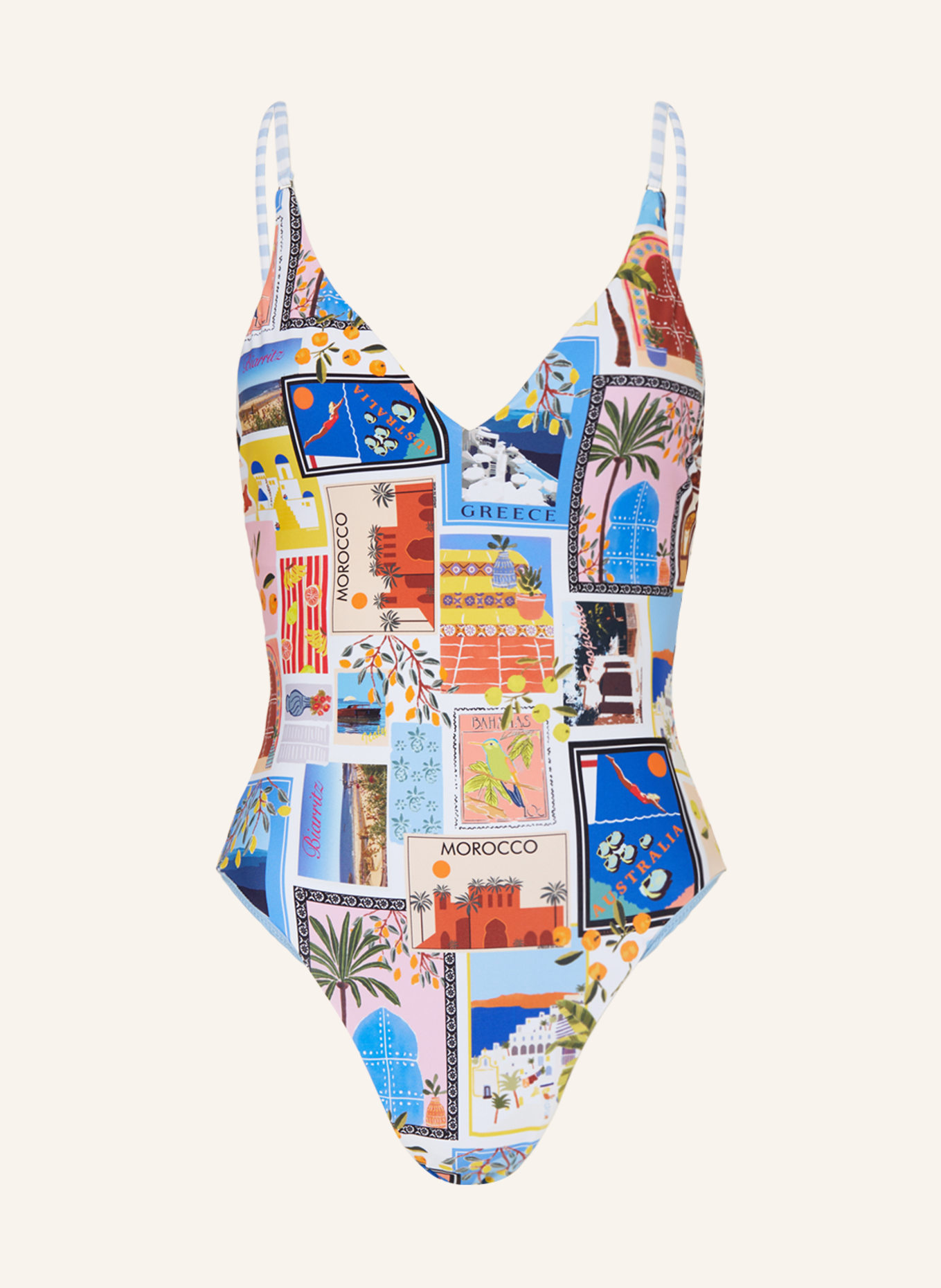 SEAFOLLY Swimsuit ON VACATION, Color: LIGHT BLUE/ NUDE/ YELLOW (Image 1)