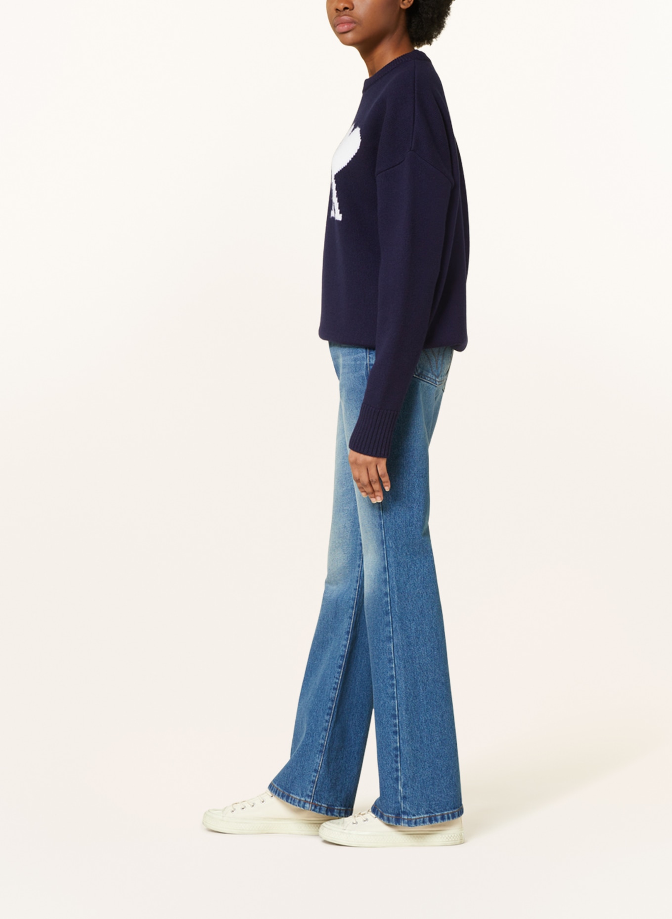 AMI PARIS Bootcut Jeans, Farbe: 480 used blue (Bild 4)