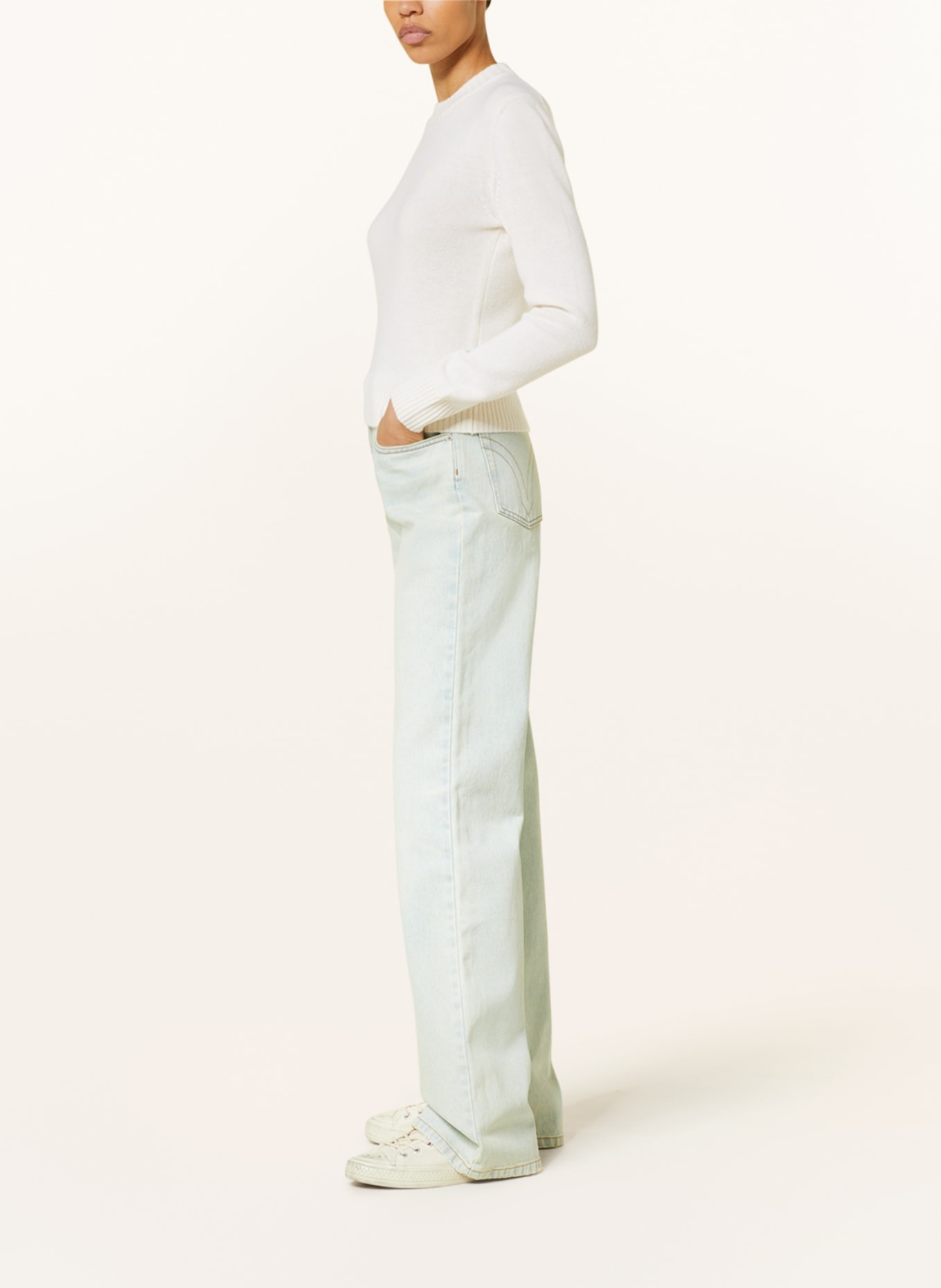 AMI PARIS Boyfriend jeans, Color: 448 BLEU JAVEL (Image 4)