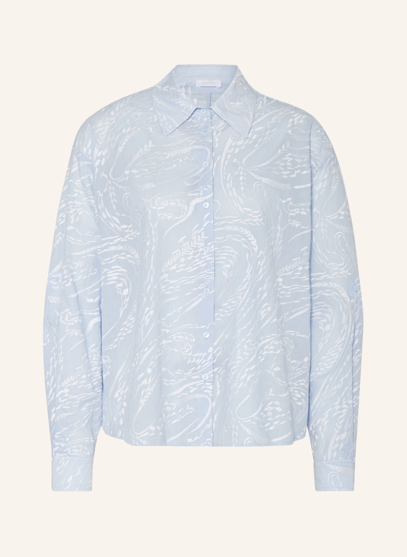 Lala Berlin Shirt blouse BAHO with cut-out, Color: BLUE/ LIGHT BLUE (Image 1)