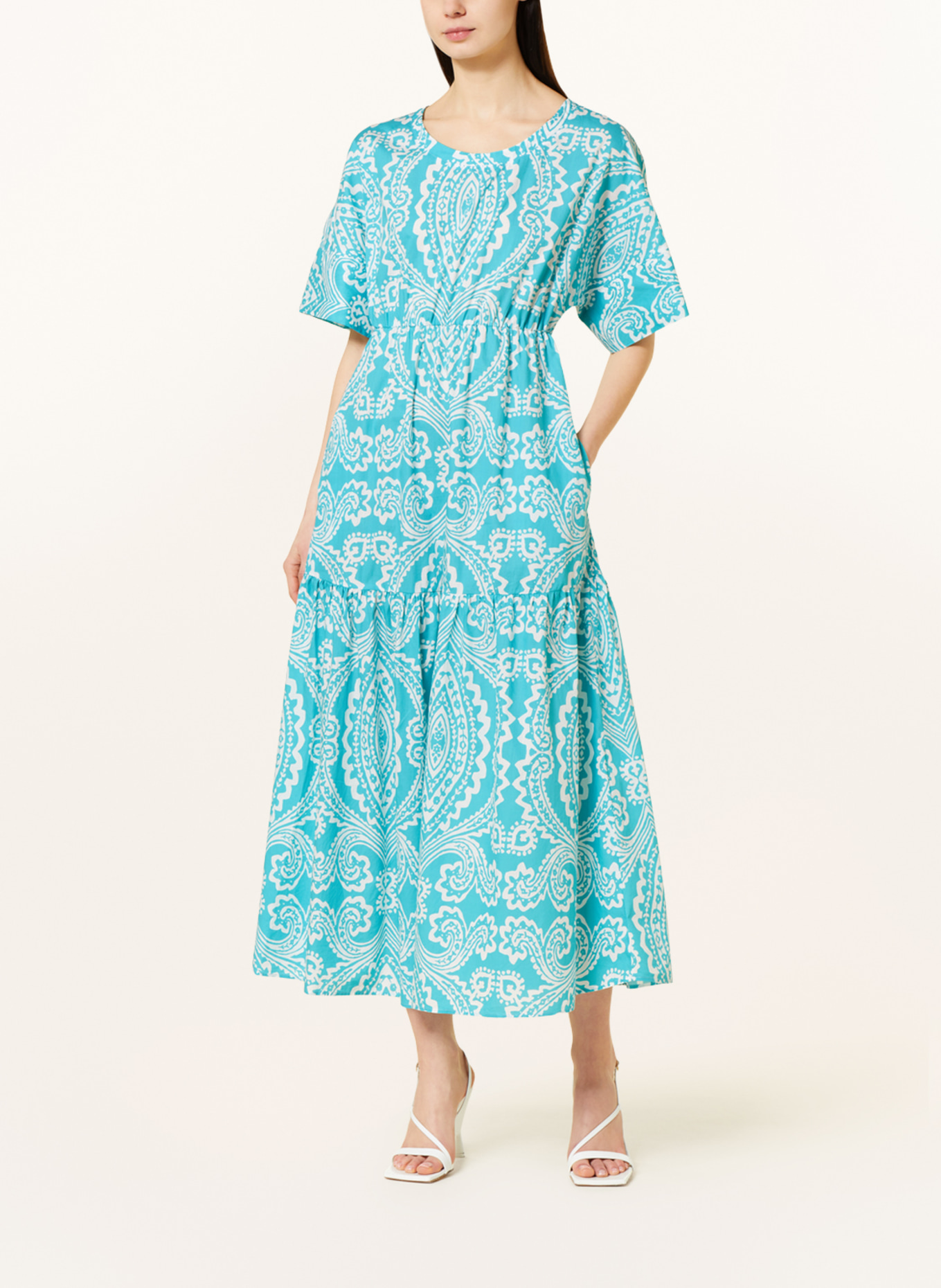 ROBERT FRIEDMAN Dress GIORGIA, Color: TURQUOISE/ WHITE (Image 2)