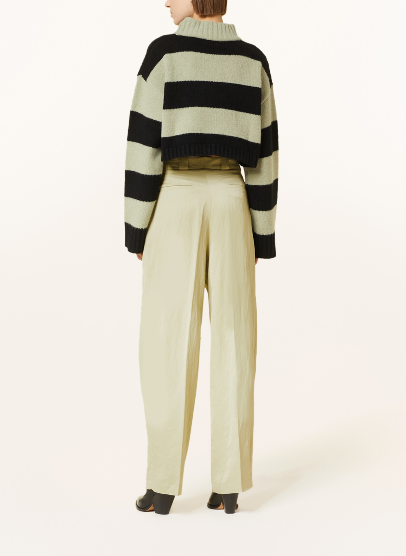 Lala Berlin Pants PEVA with linen, Color: LIGHT GREEN (Image 3)