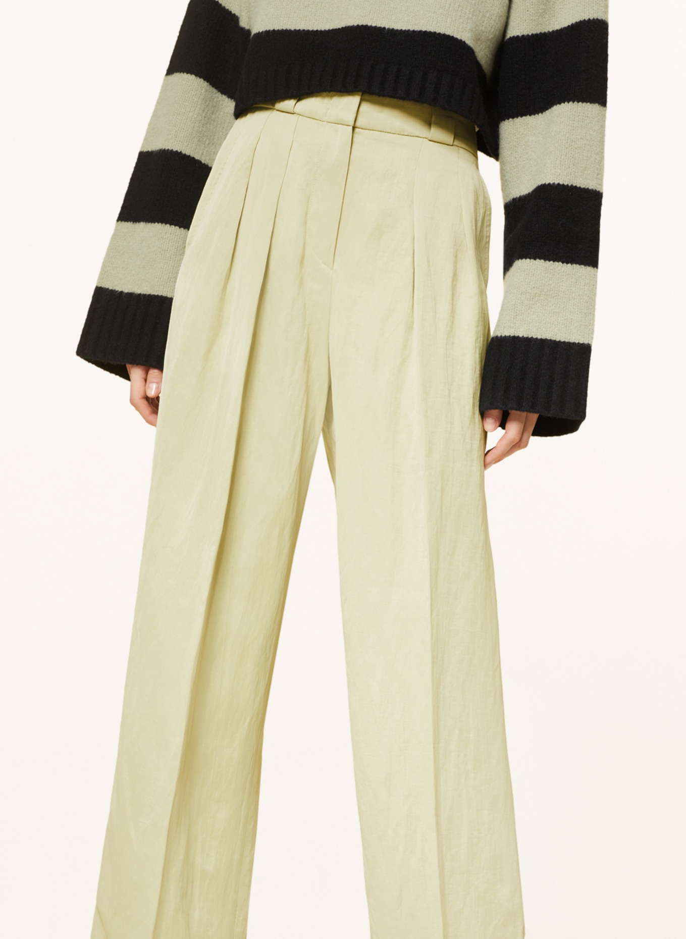 Lala Berlin Pants PEVA with linen, Color: LIGHT GREEN (Image 5)