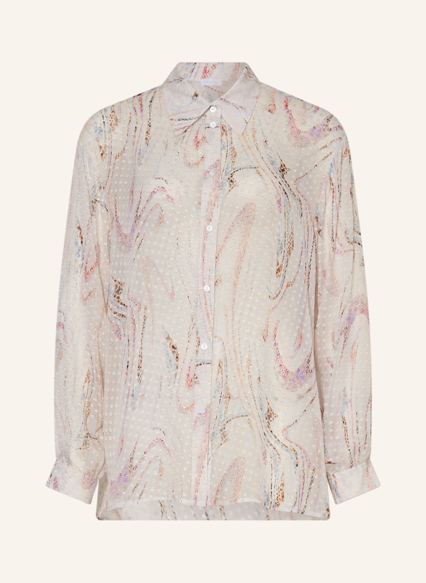Lala Berlin Shirt blouse BENJI in silk, Color: LIGHT BLUE/ LIGHT PURPLE (Image 1)