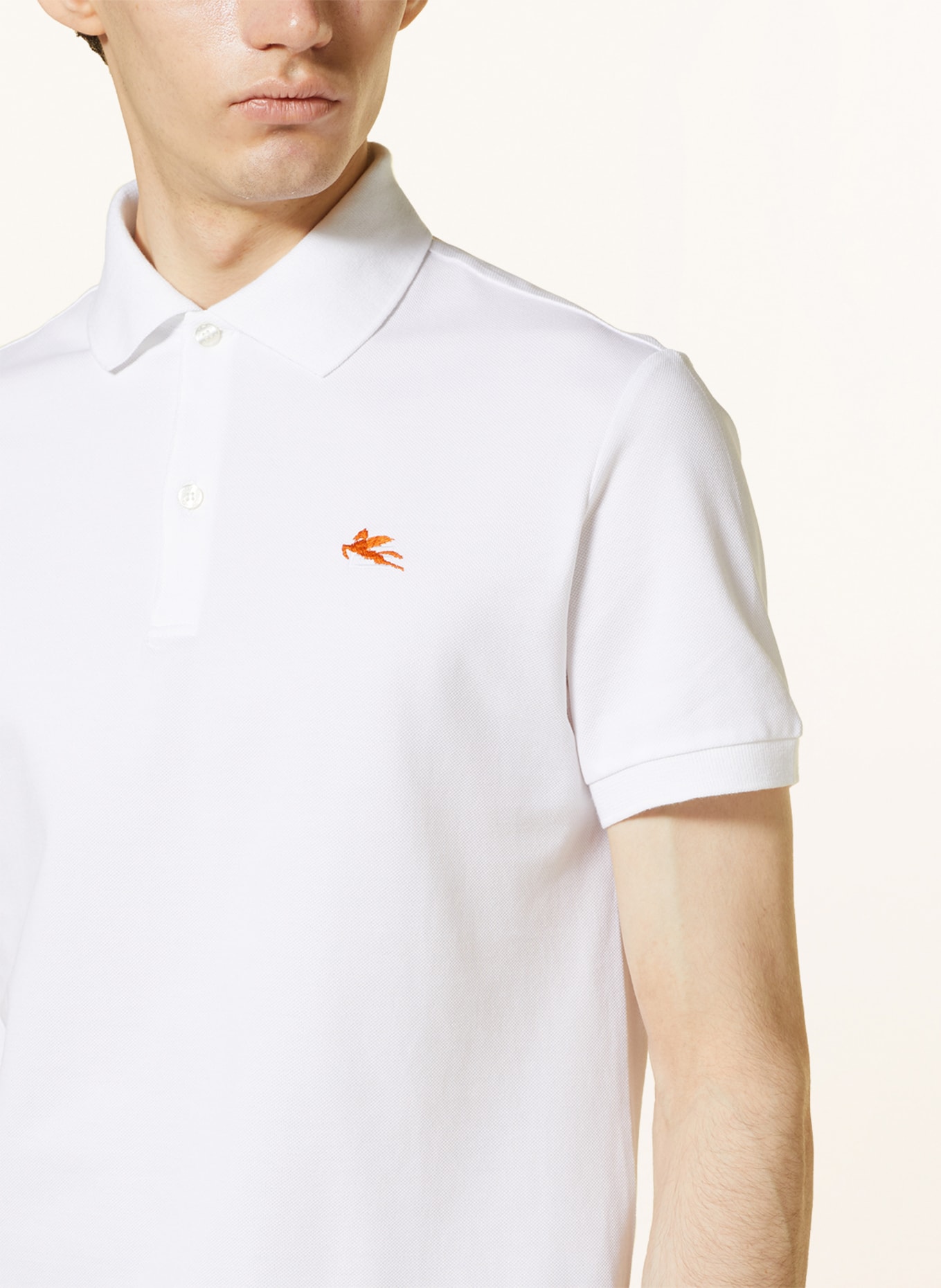 ETRO Piqué polo shirt , Color: WHITE (Image 4)