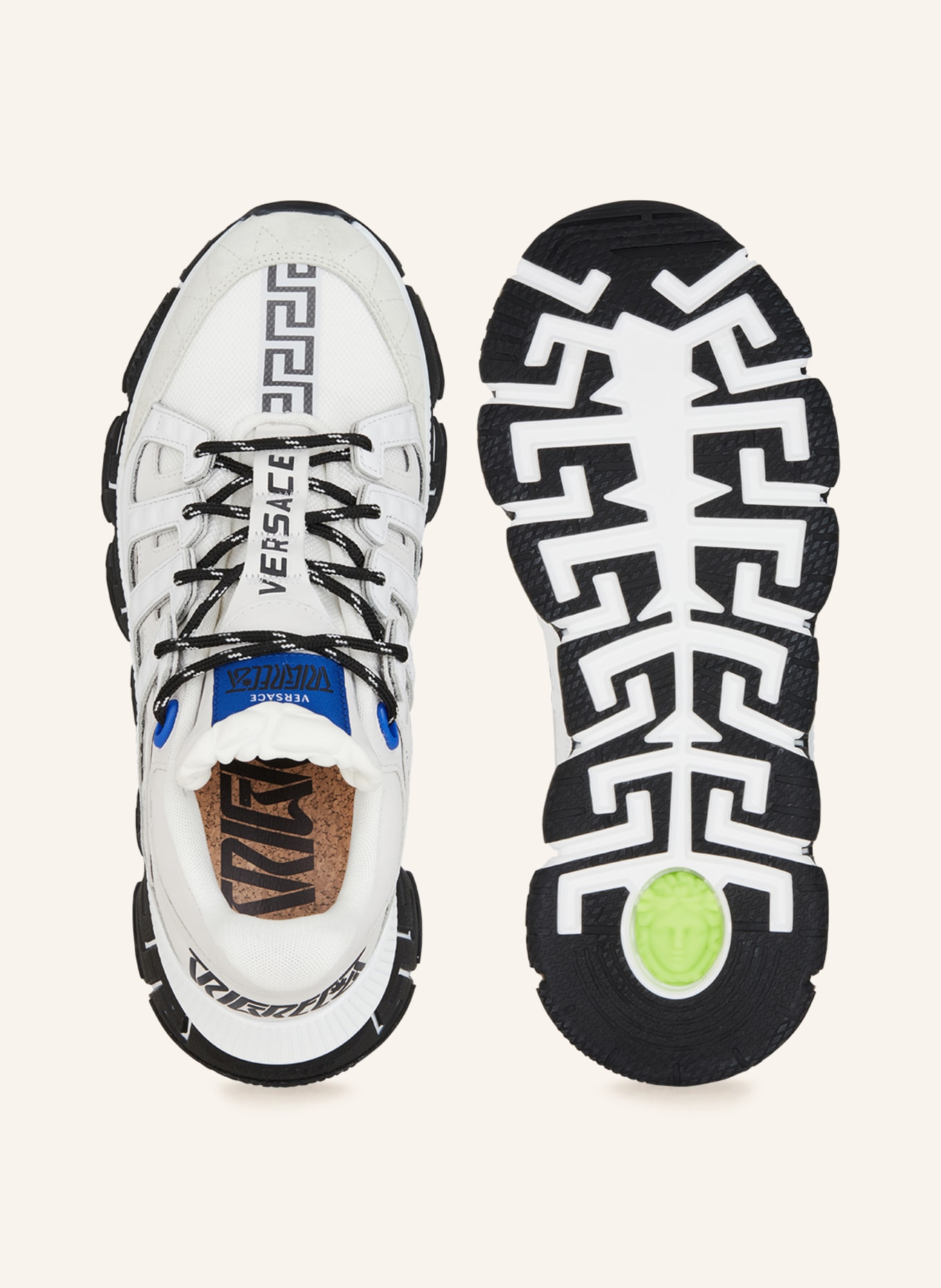 VERSACE Sneakers TRIGRECA, Color: WHITE/ LIGHT GRAY (Image 5)