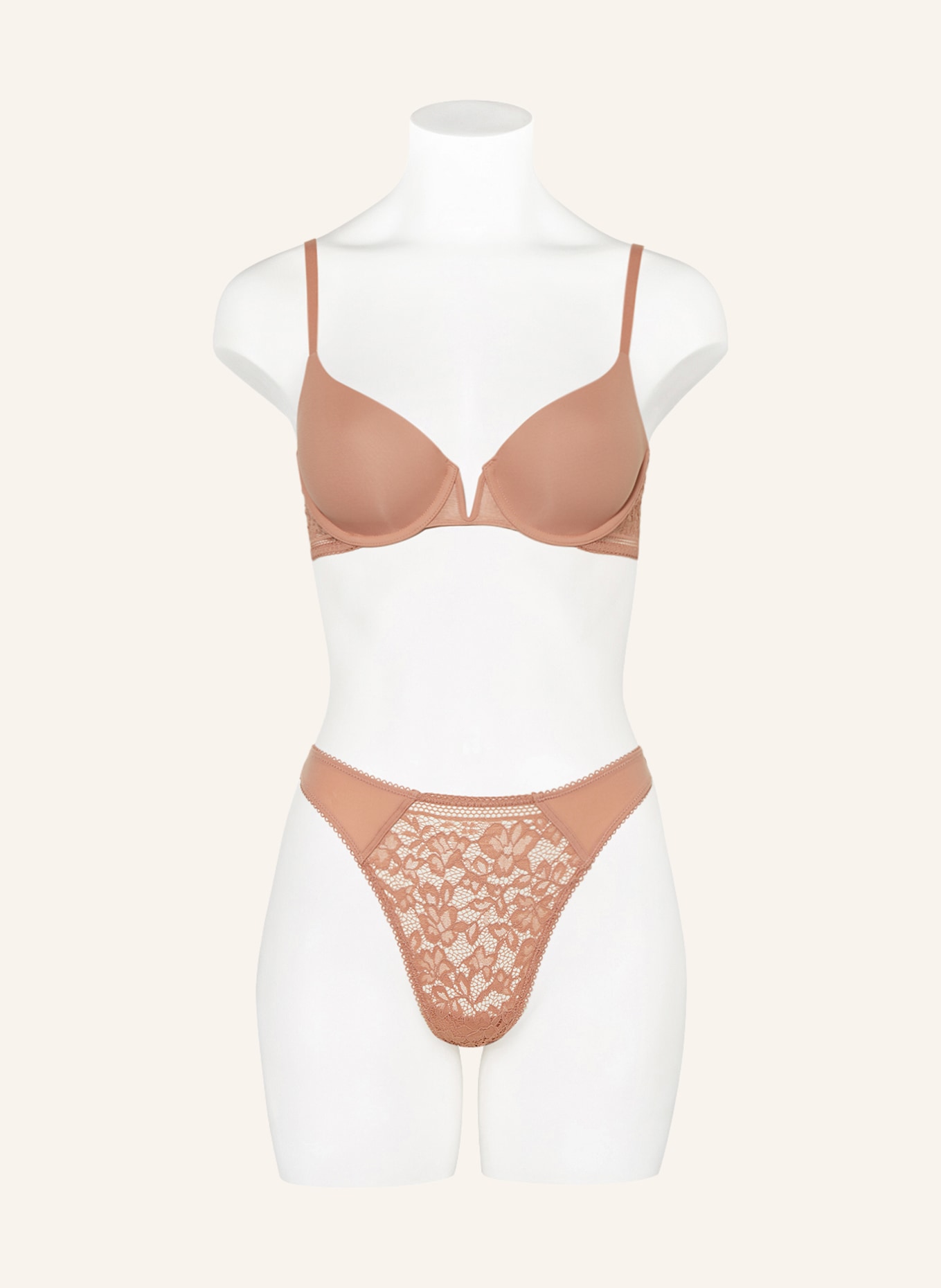 Wolford Molded cup bra LIGHTLY LINED DEMI, Color: SALMON (Image 2)