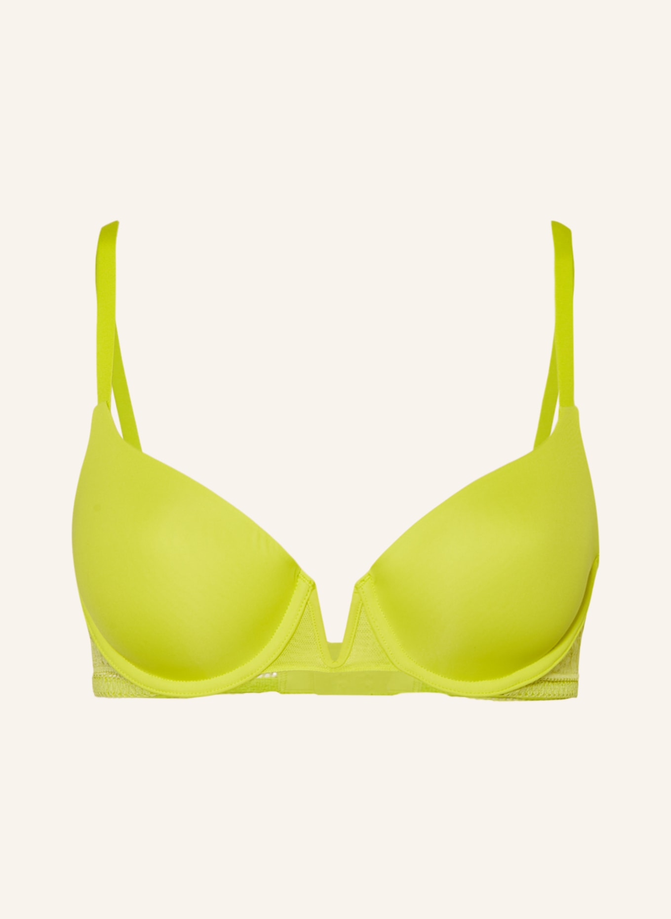 Wolford Molded cup bra LIGHTLY LINED DEMI: NEON YELLOW