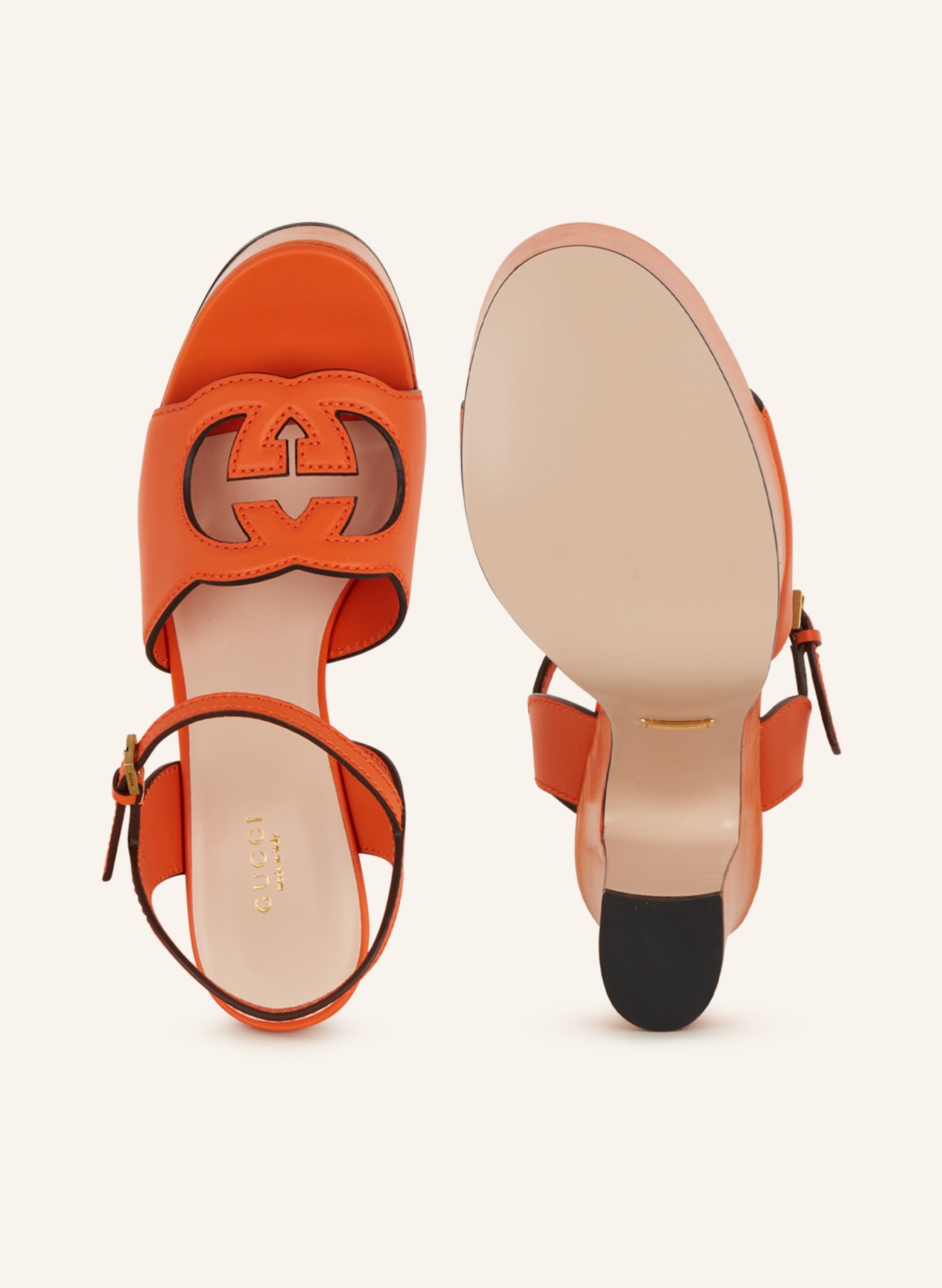 Gucci sandals on sale orange