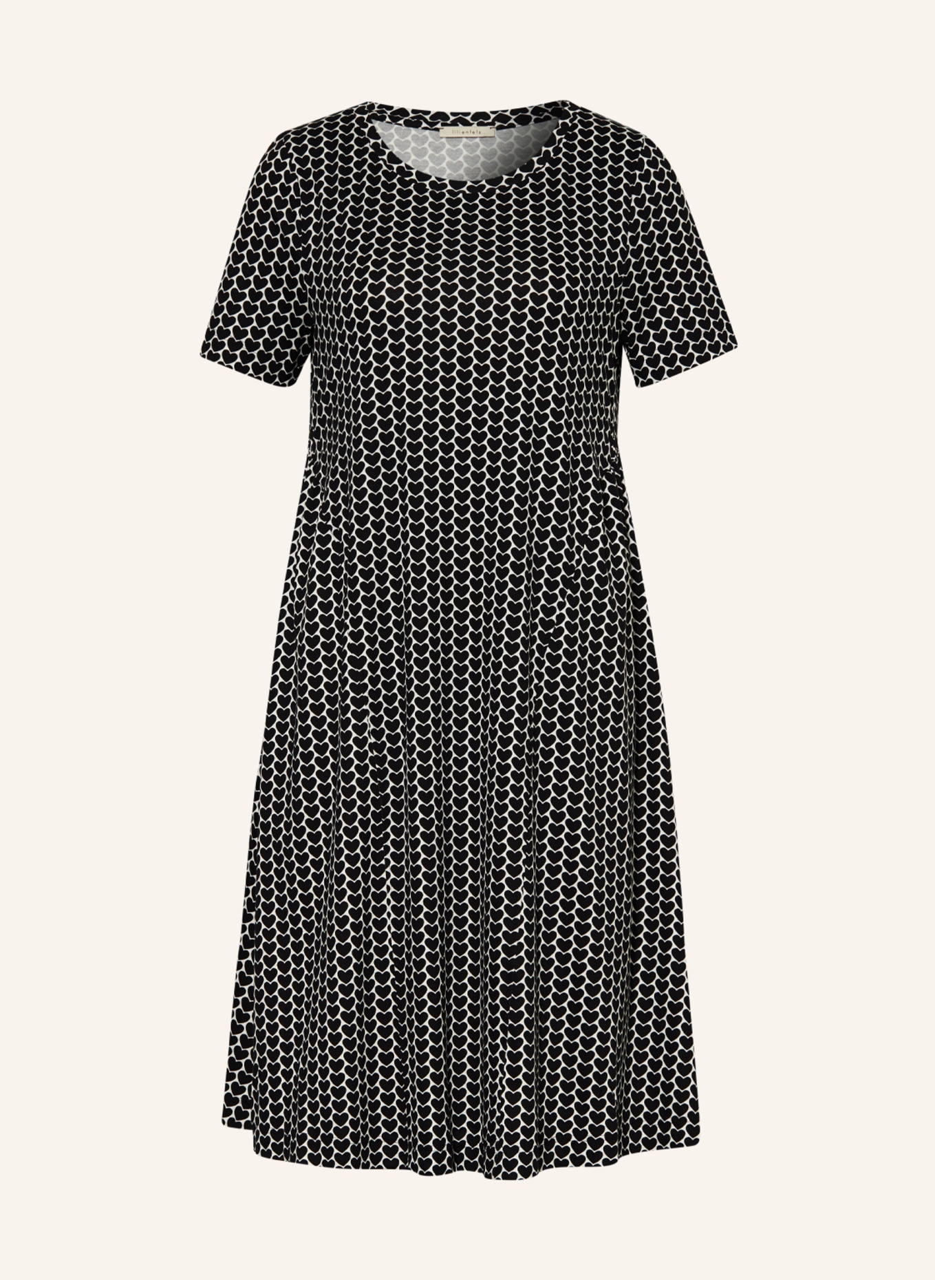 lilienfels Jersey dress, Color: BLACK/ WHITE (Image 1)