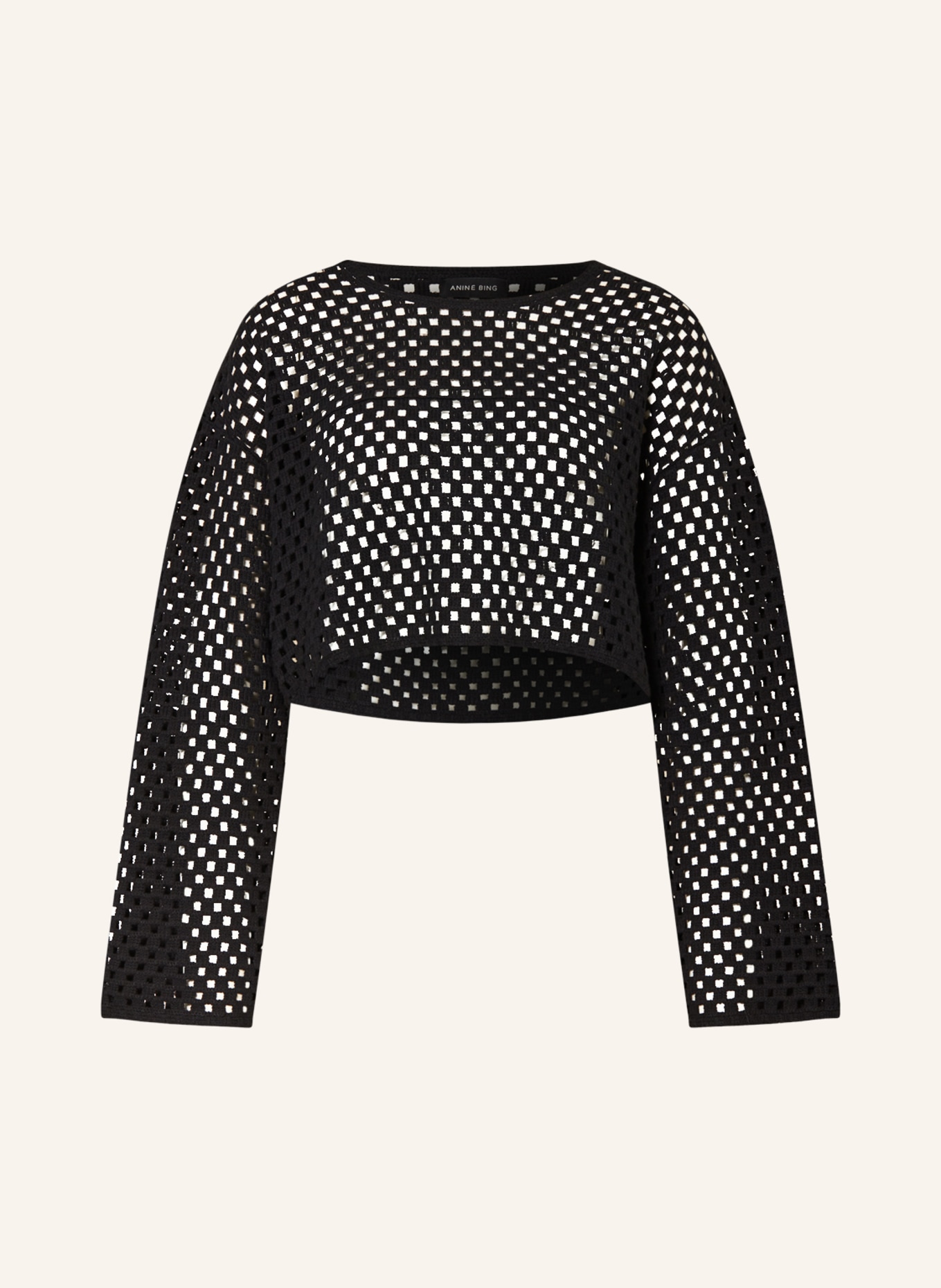ANINE BING Cropped sweater RUBIN, Color: BLACK (Image 1)