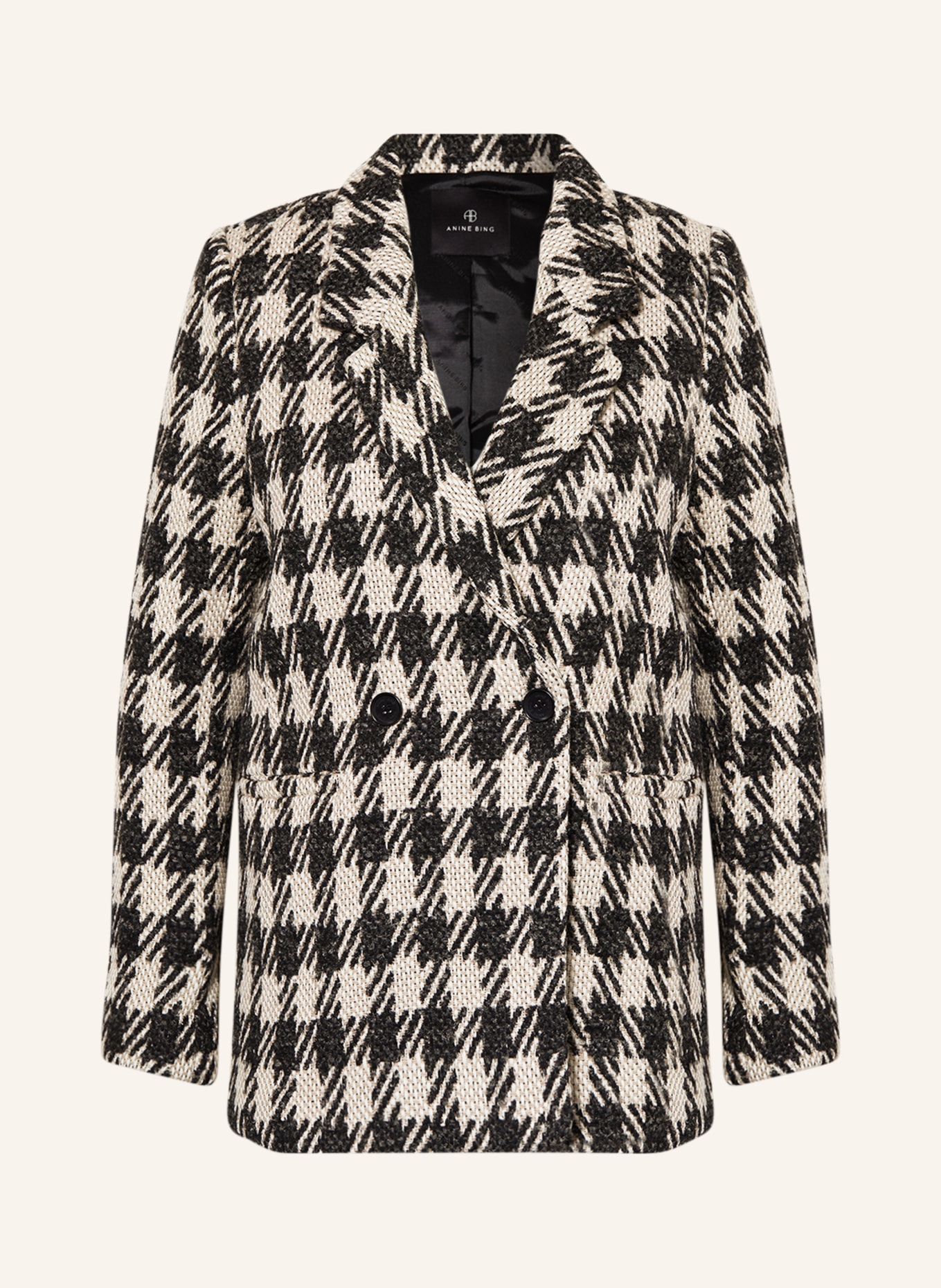 ANINE BING Tweed blazer DIANA, Color: BEIGE/ BLACK (Image 1)