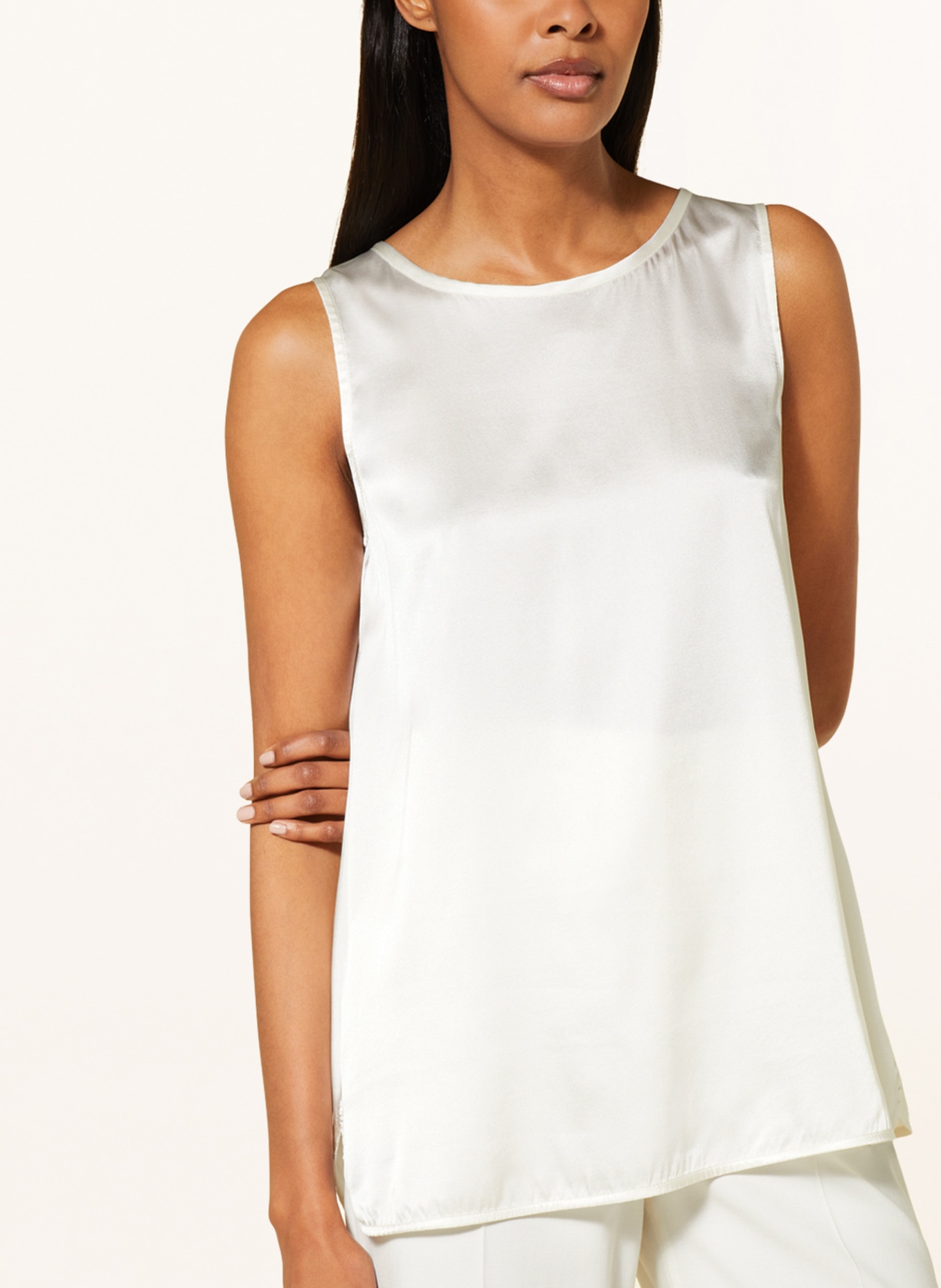 ANTONELLI firenze Silk top, Color: WHITE (Image 4)