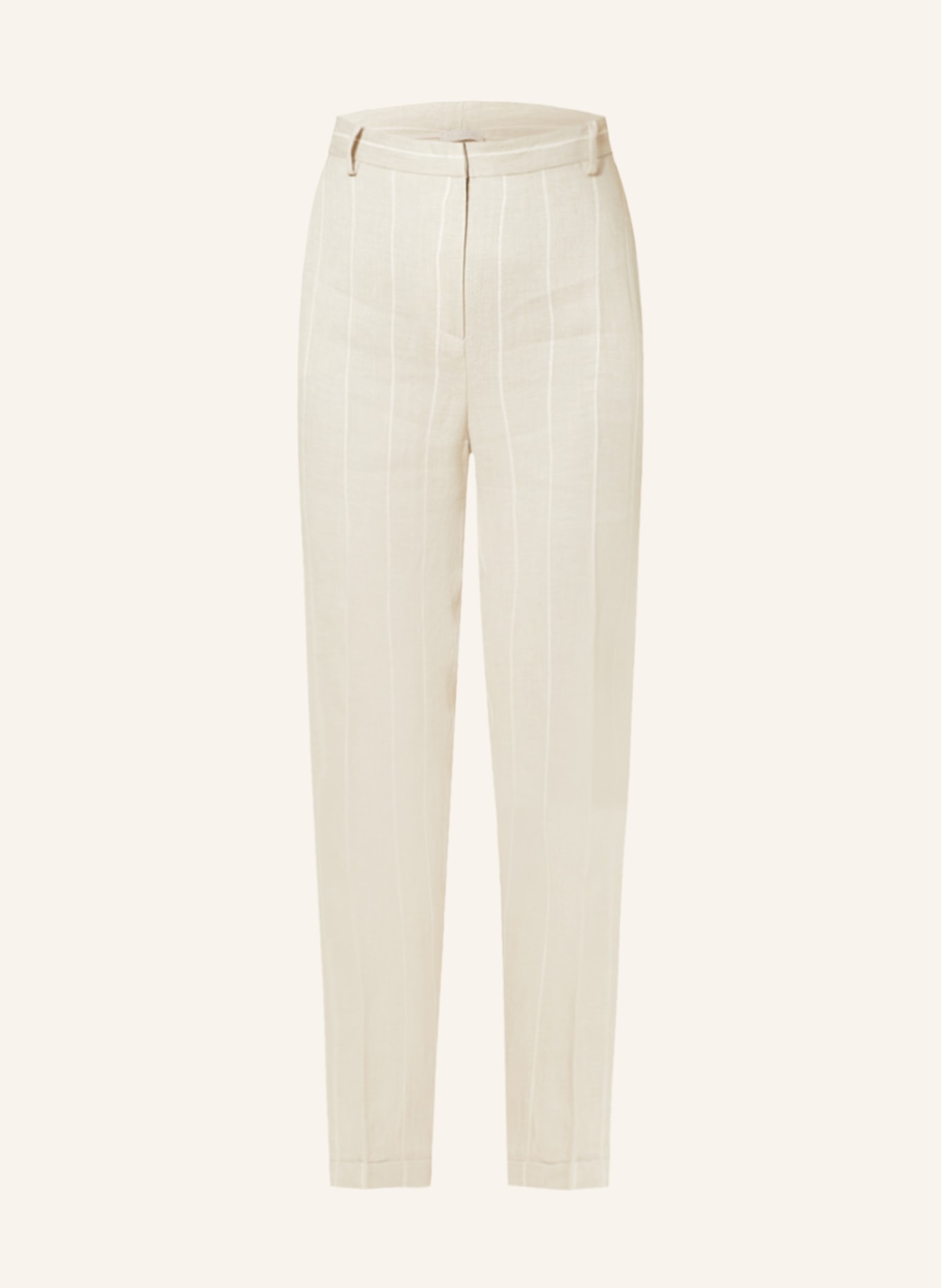 ANTONELLI firenze Linen pants with glitter thread, Color: BEIGE/ ECRU(Image null)