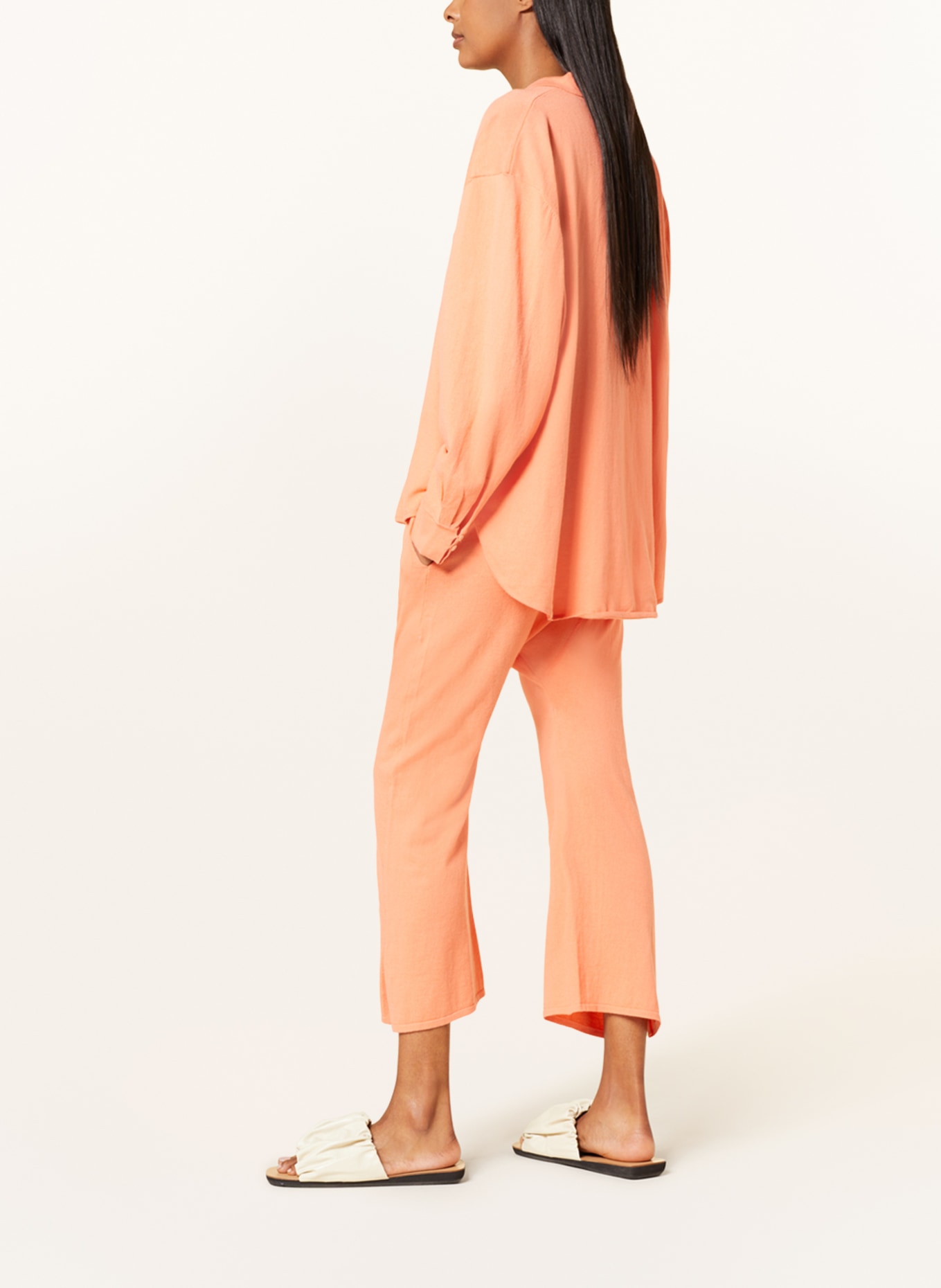 GITTA BANKO 3/4 knit trousers GITTA with cashmere, Color: ORANGE (Image 4)