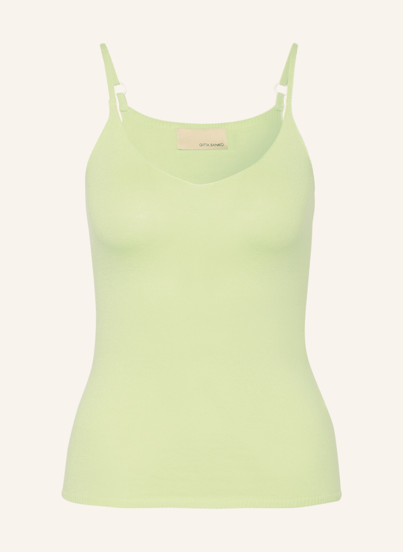 GITTA BANKO Knit top with cashmere, Color: LIGHT GREEN (Image 1)