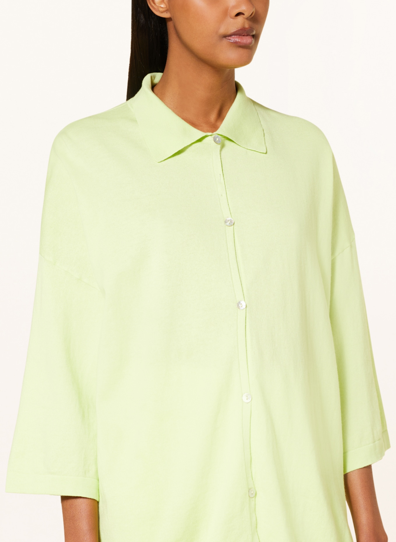 GITTA BANKO Cardigan SABINE with cashmere, Color: LIGHT GREEN (Image 4)