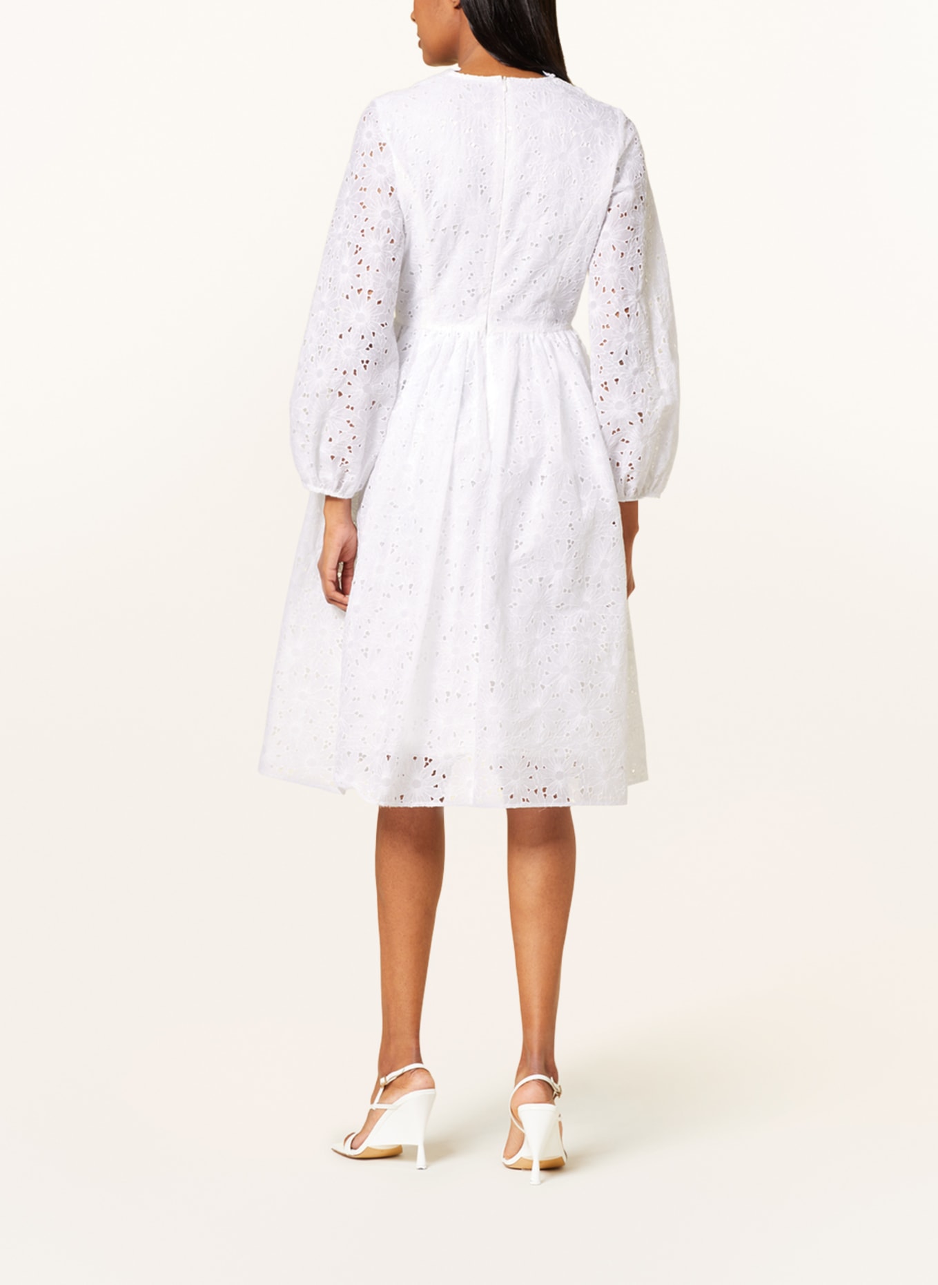 SLY 010 Dress MAEVE with broderie anglaise, Color: WHITE (Image 3)