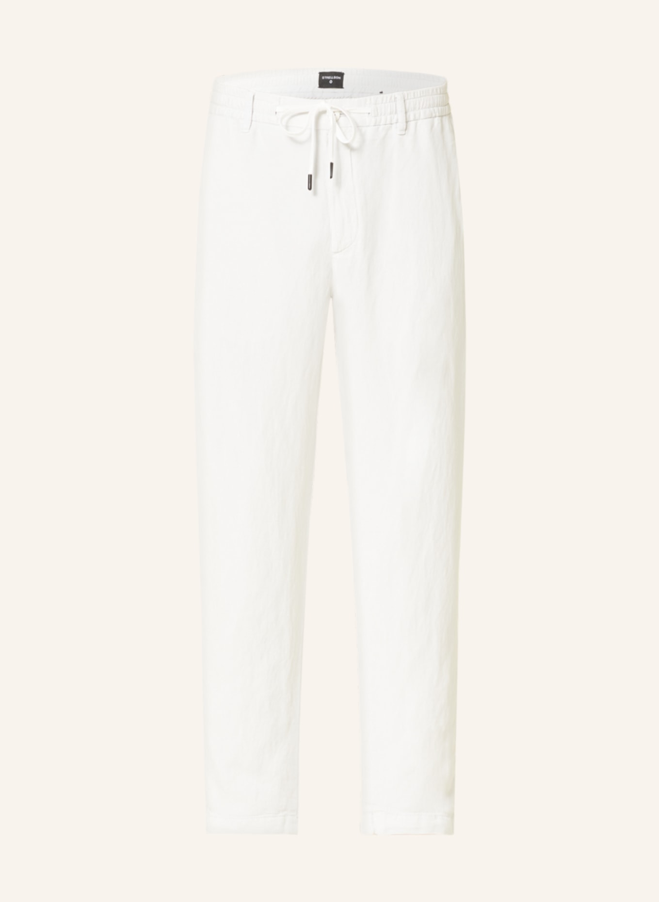 STRELLSON Chinos in jogger style slim fit with linen, Color: LIGHT GRAY (Image 1)