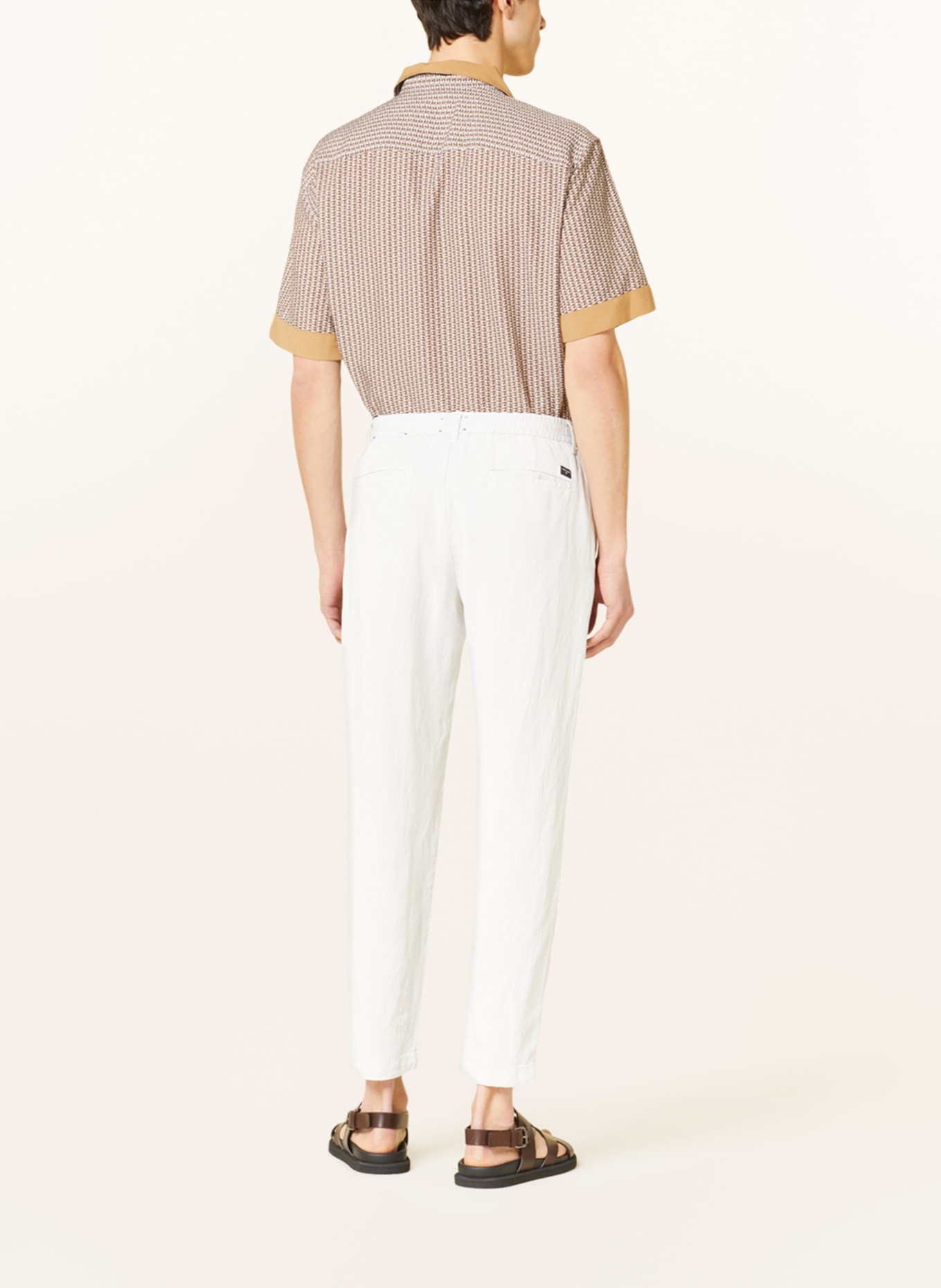 STRELLSON Chino kalhoty v joggingovém stylu Slim Fit s příměsí lnu, Barva: SVĚTLE ŠEDÁ (Obrázek 3)