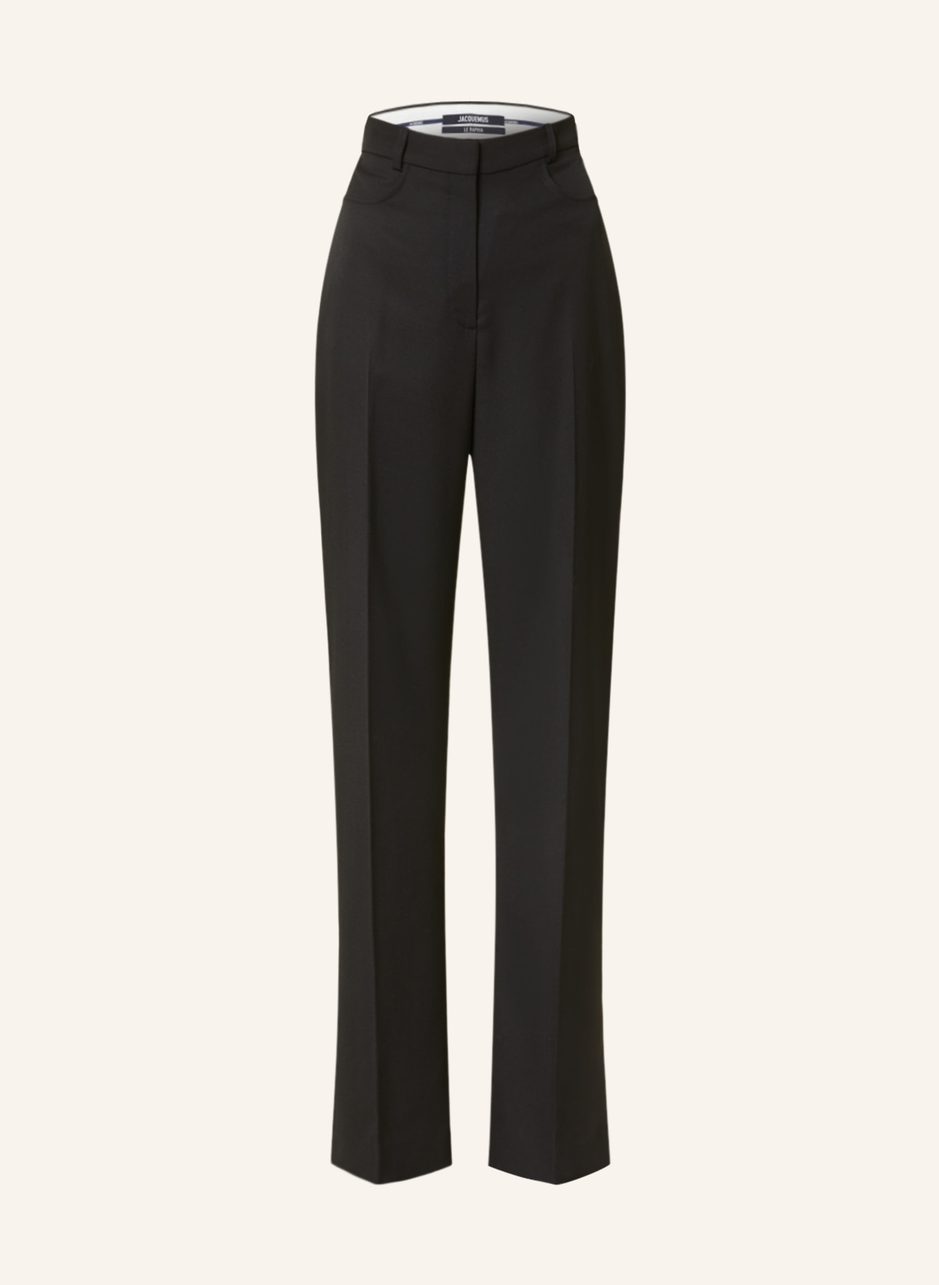 JACQUEMUS Wide leg trousers LE PANTALON SAUGE, Color: BLACK (Image 1)