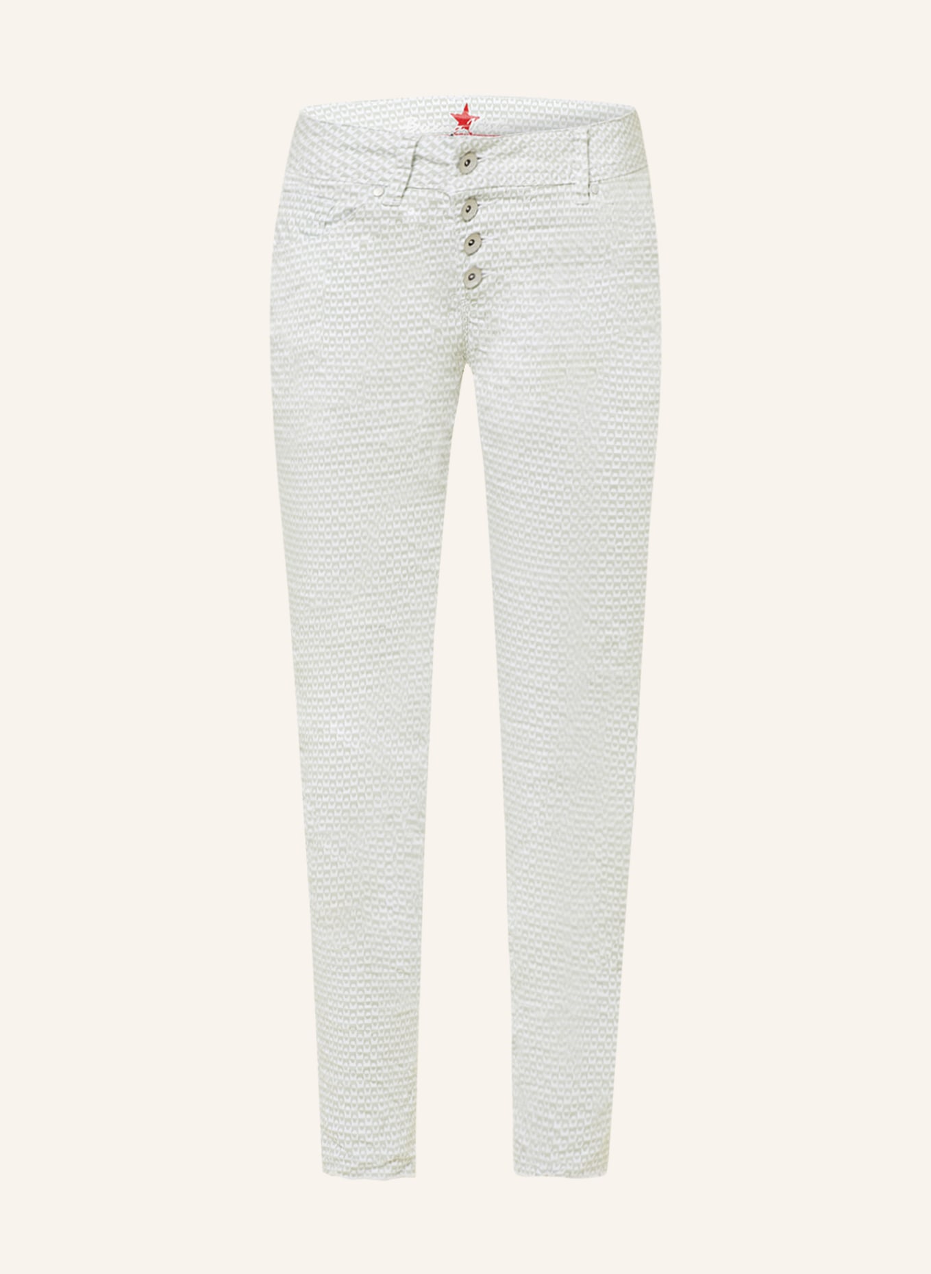 Buena Vista 7/8 Jeans MALIBU, Color: WHITE/ LIGHT GREEN (Image 1)
