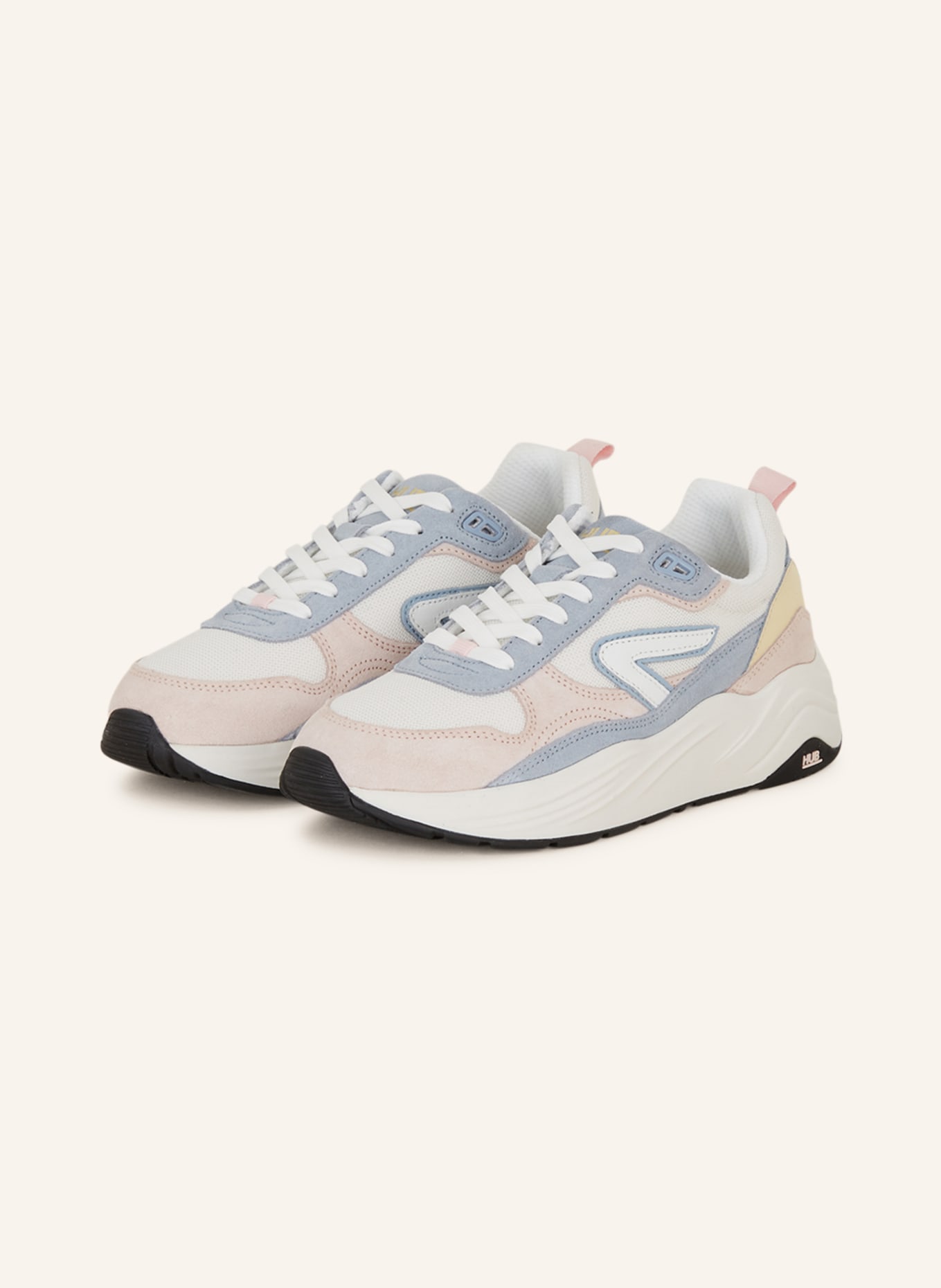 HUB Sneakers GLIDE, Color: WHITE/ BLUE GRAY/ LIGHT PINK (Image 1)