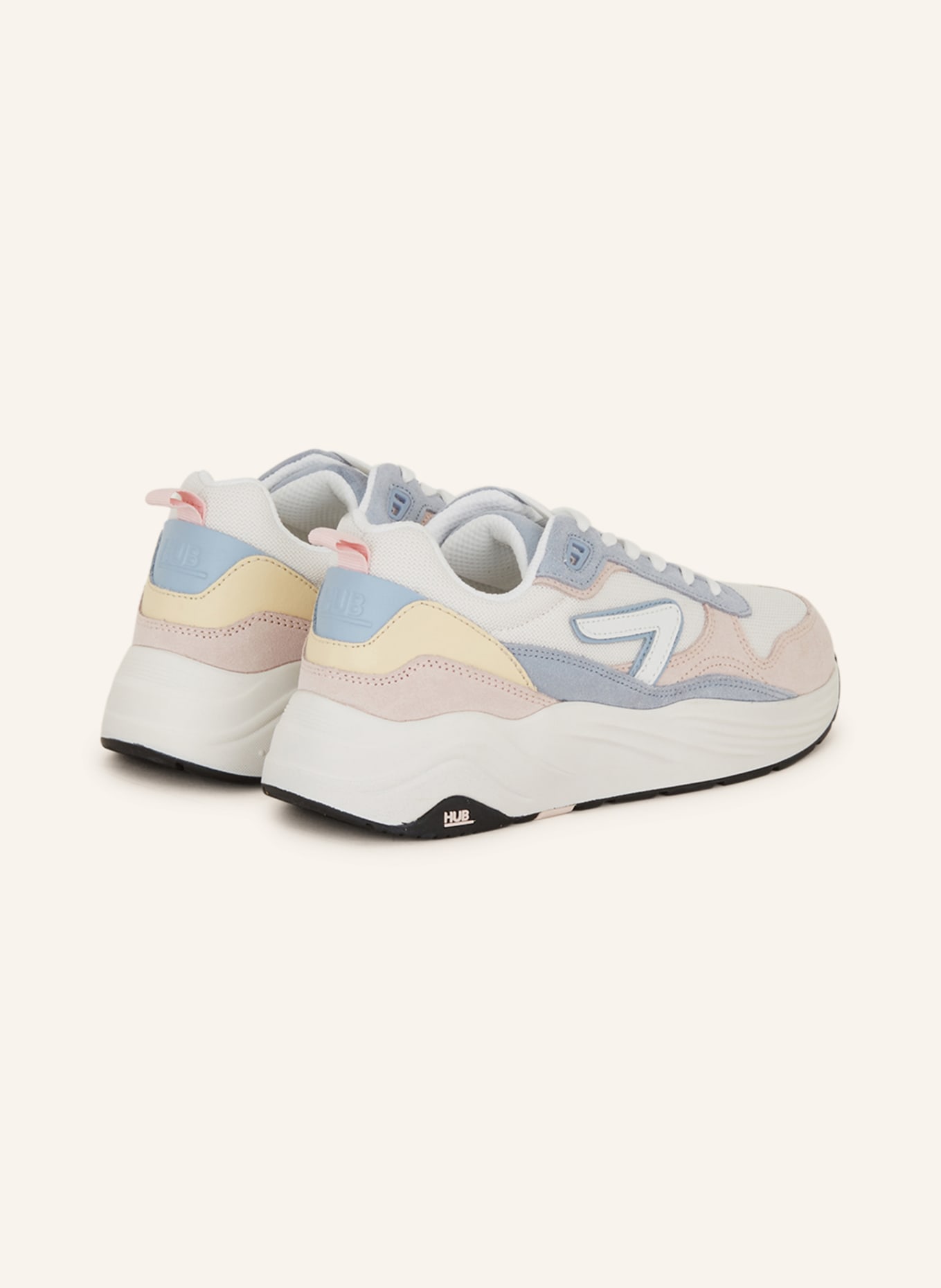 HUB Sneakers GLIDE, Color: WHITE/ BLUE GRAY/ LIGHT PINK (Image 2)