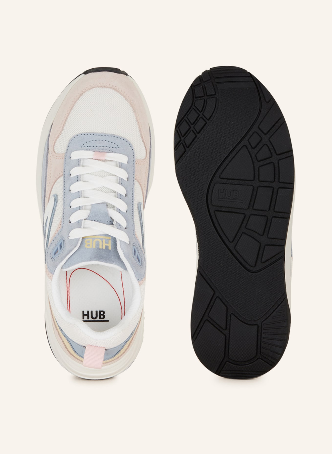 HUB Sneaker GLIDE, Farbe: WEISS/ BLAUGRAU/ HELLROSA (Bild 5)