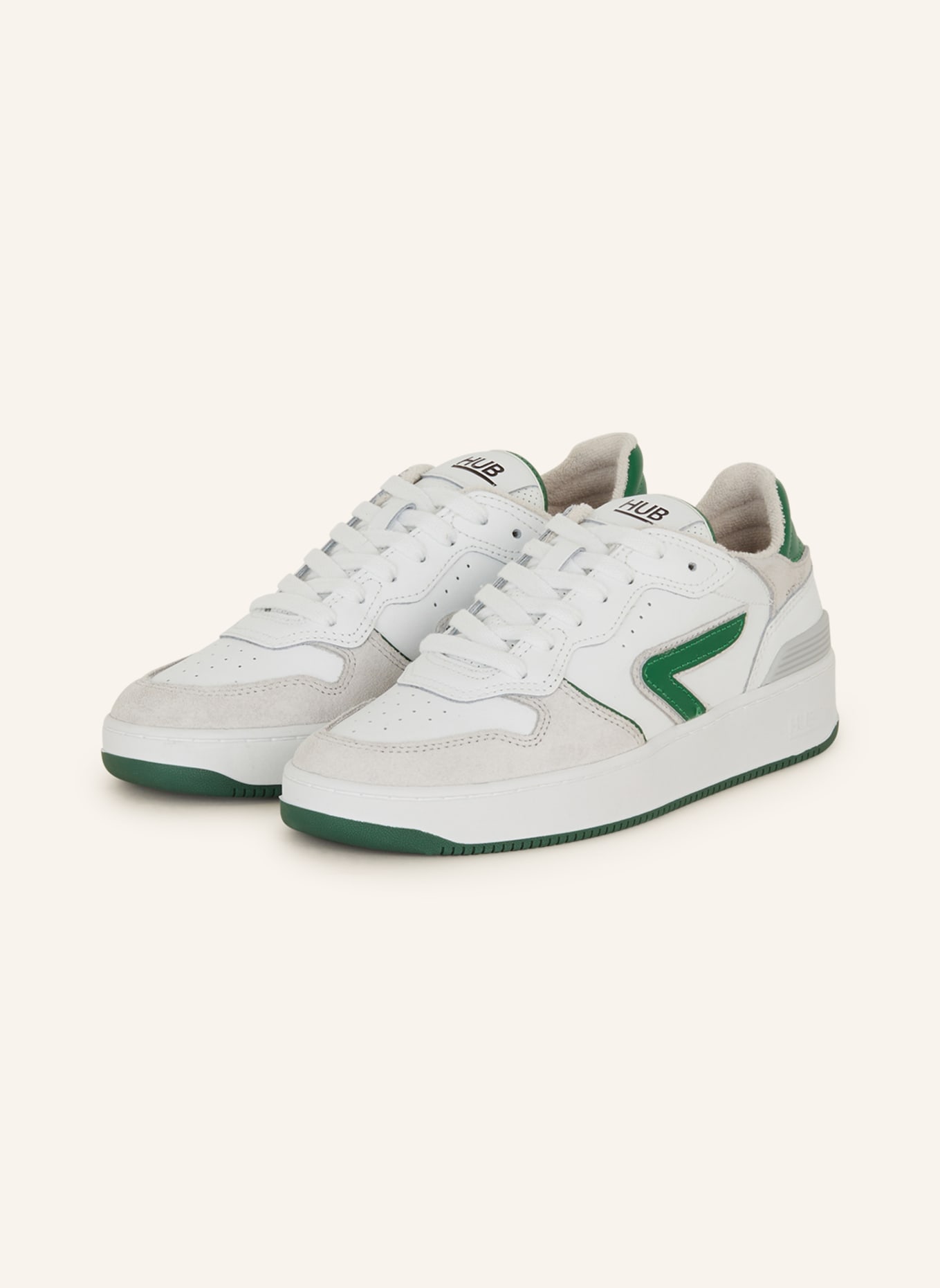 HUB Sneakers SMASH, Color: WHITE/ GREEN (Image 1)