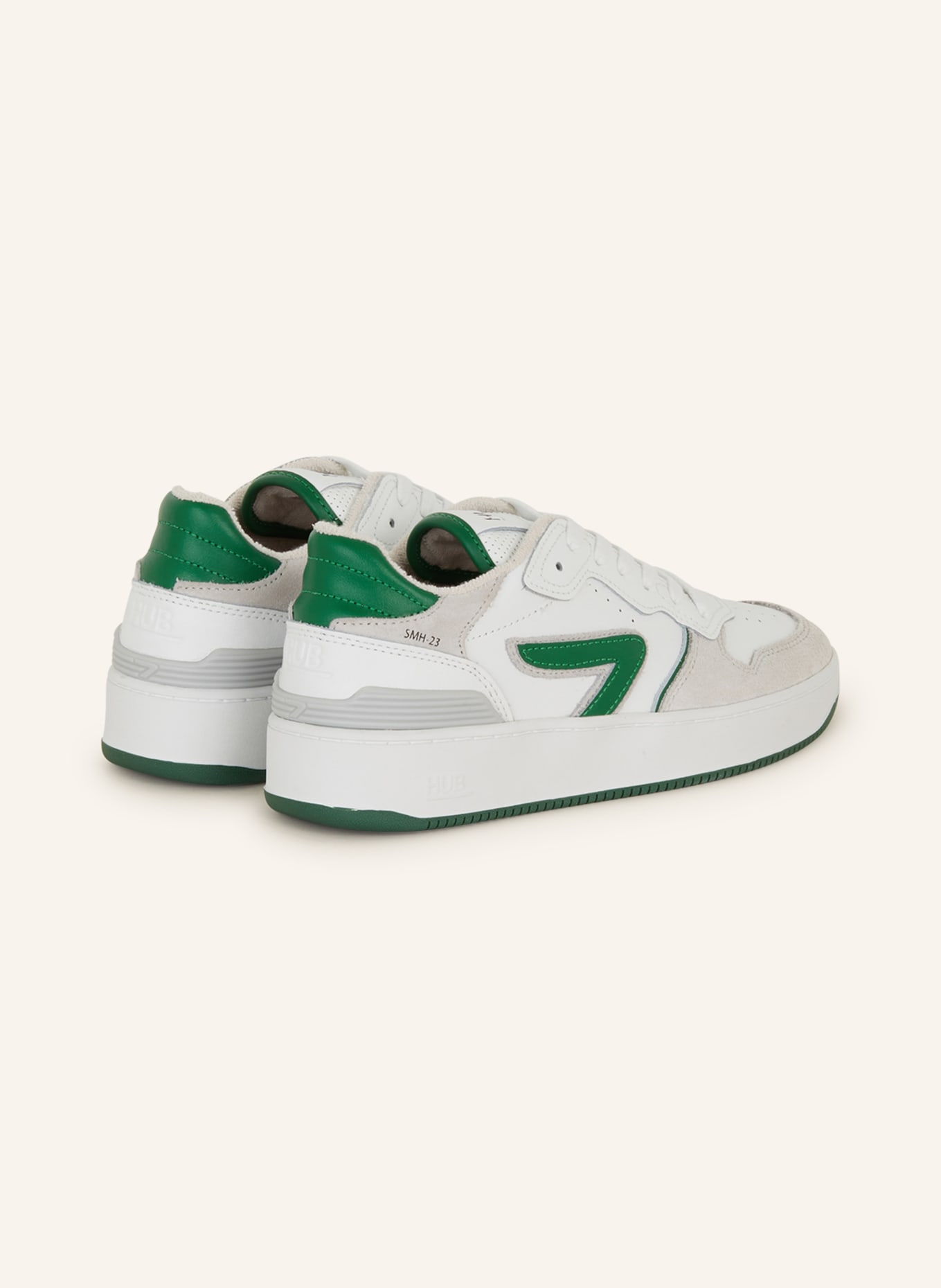 HUB Sneakers SMASH, Color: WHITE/ GREEN (Image 2)