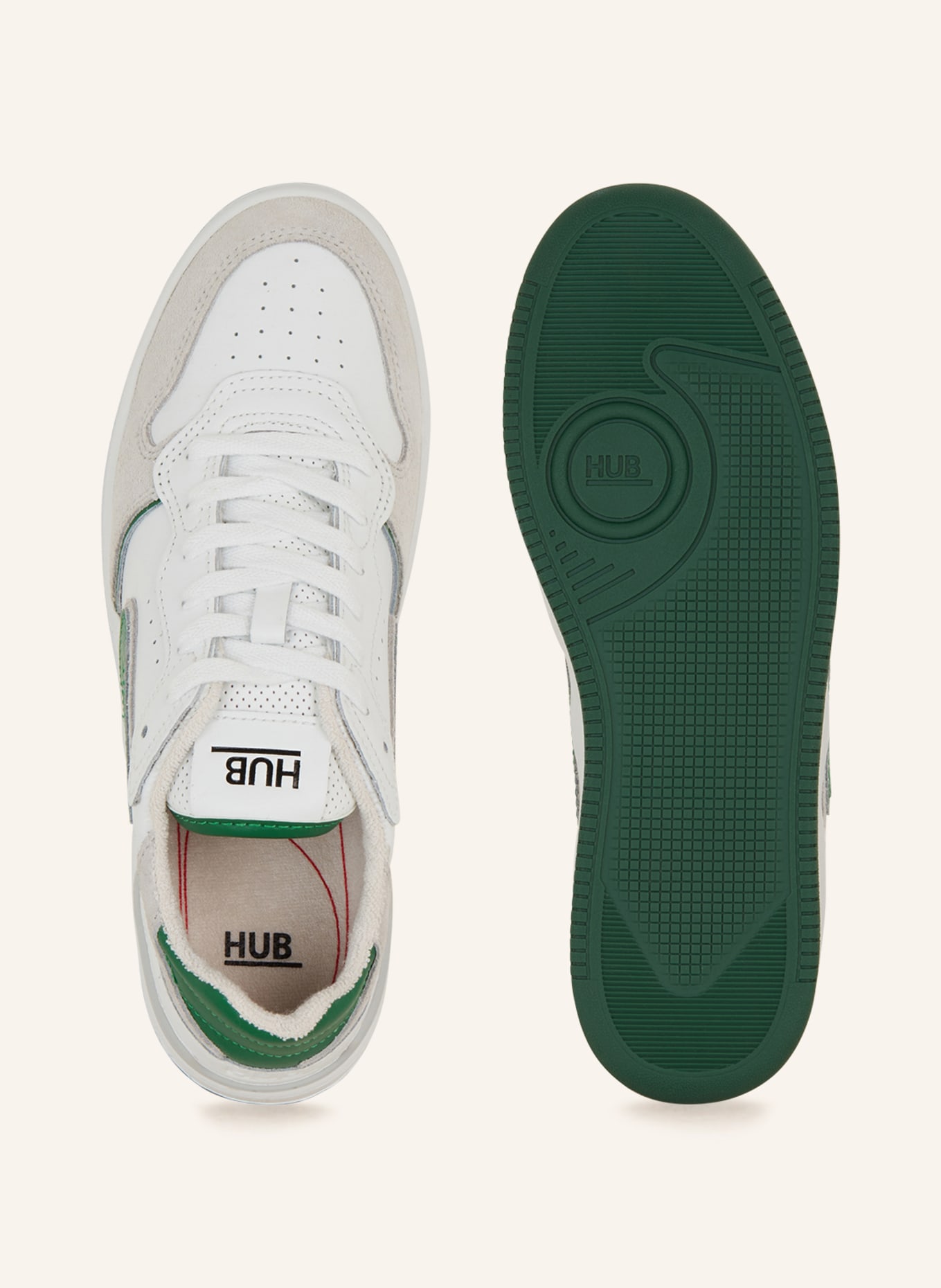 HUB Sneaker SMASH, Farbe: WEISS/ GRÜN (Bild 5)