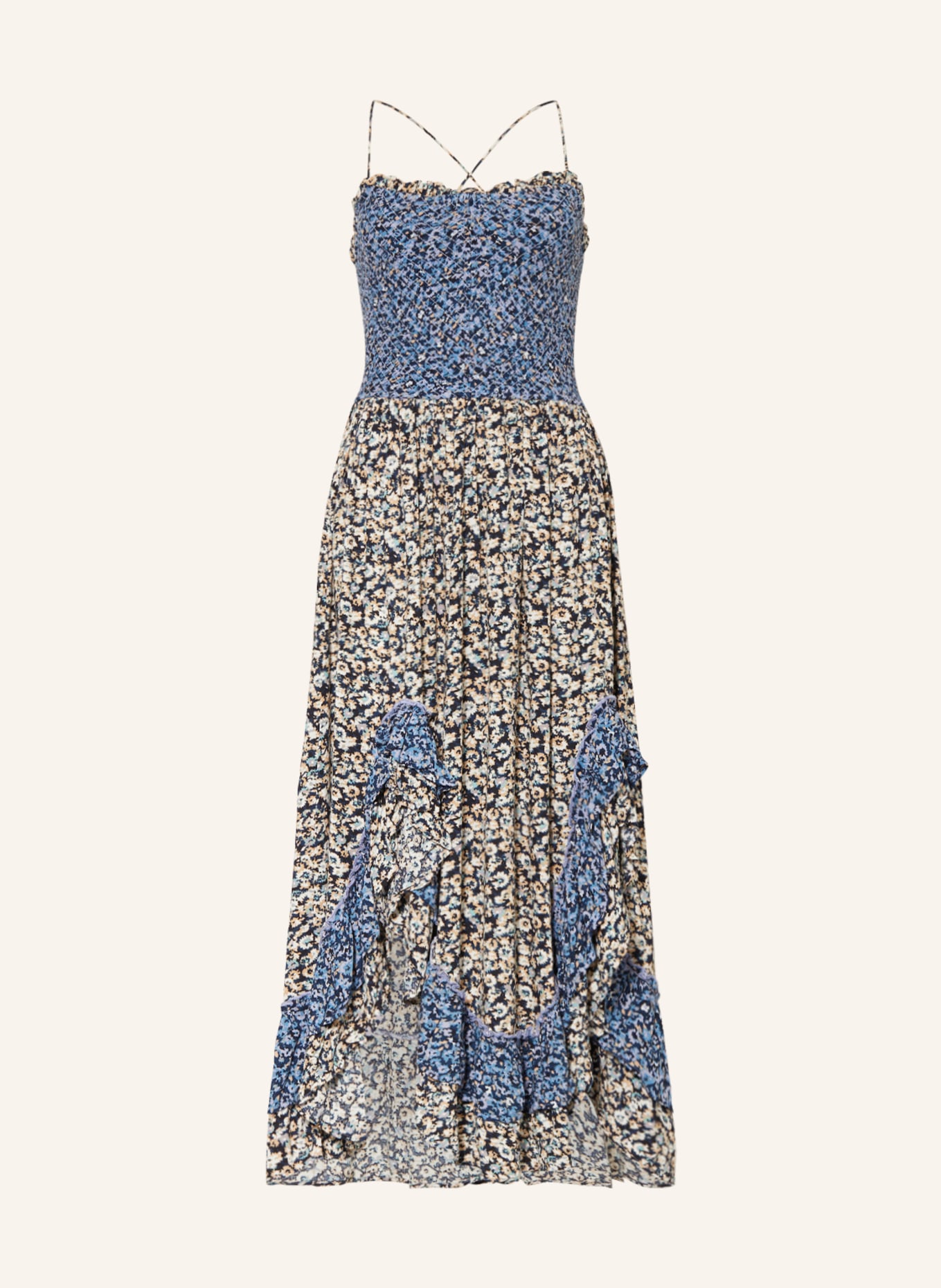 Blue and white free people dress hotsell