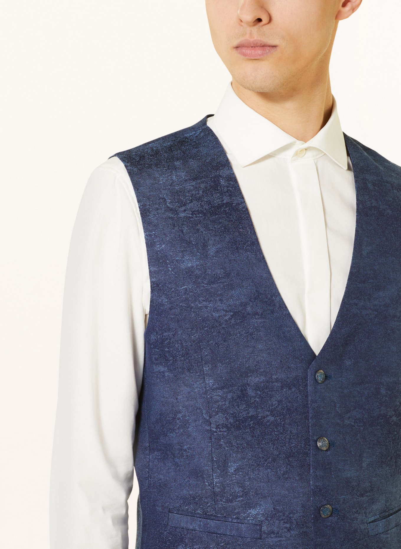 WILVORST Suit vest extra slim fit, Color: DARK BLUE (Image 4)