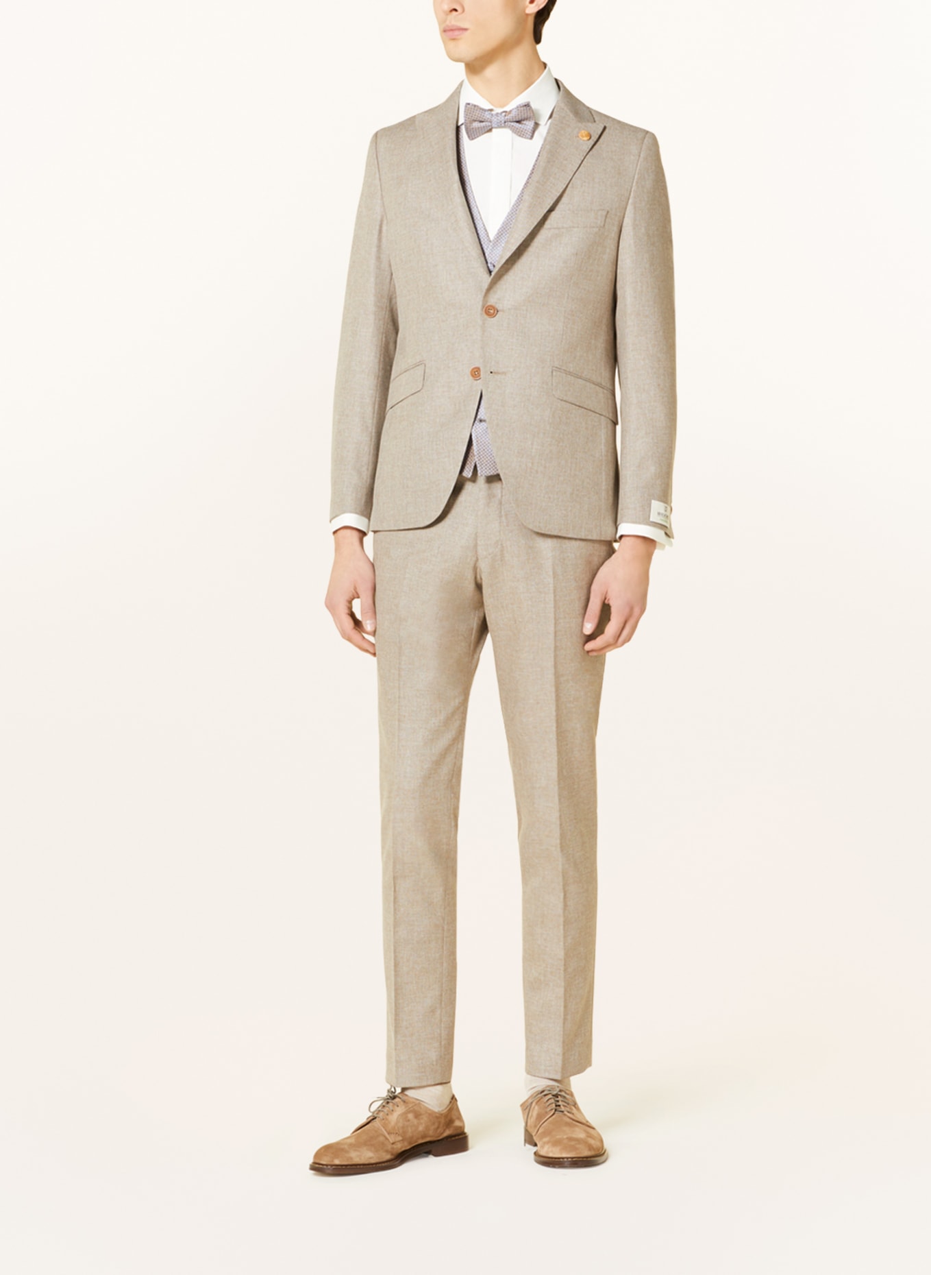 WILVORST Suit pants slim fit, Color: BEIGE (Image 2)