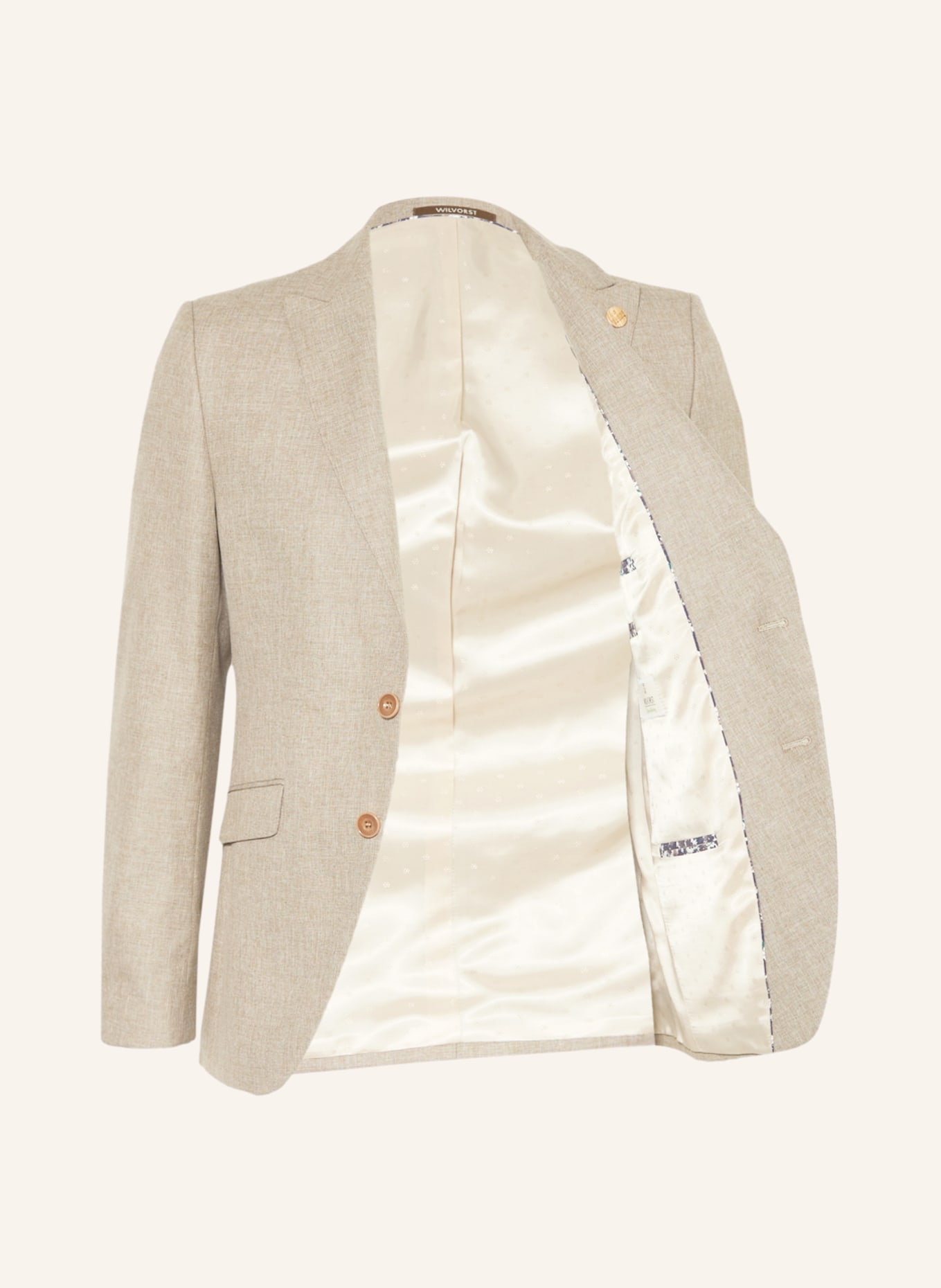 WILVORST Suit jacket extra slim fit, Color: BEIGE (Image 5)