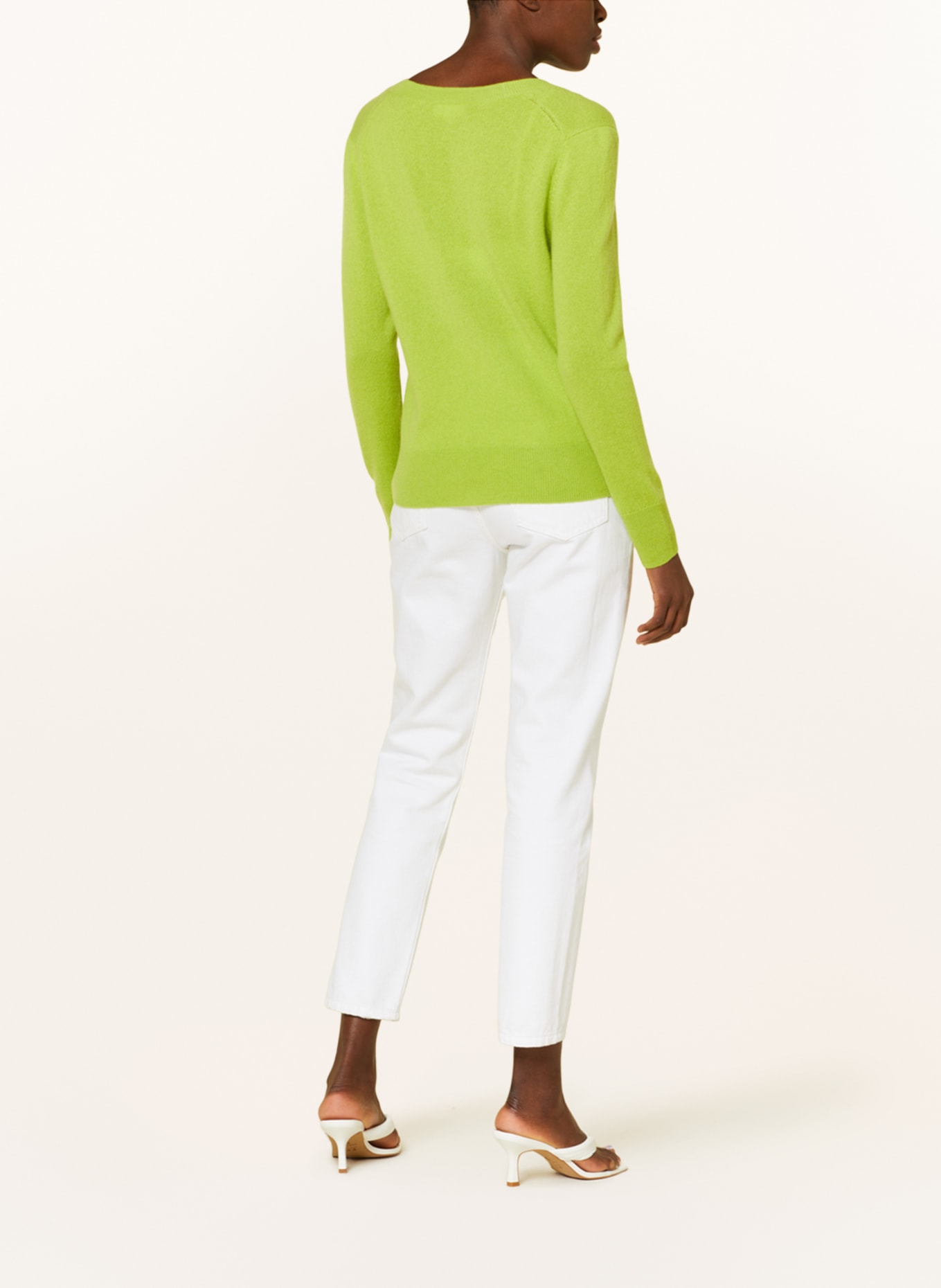 darling harbour Cashmere cardigan, Color: NEON GREEN (Image 3)