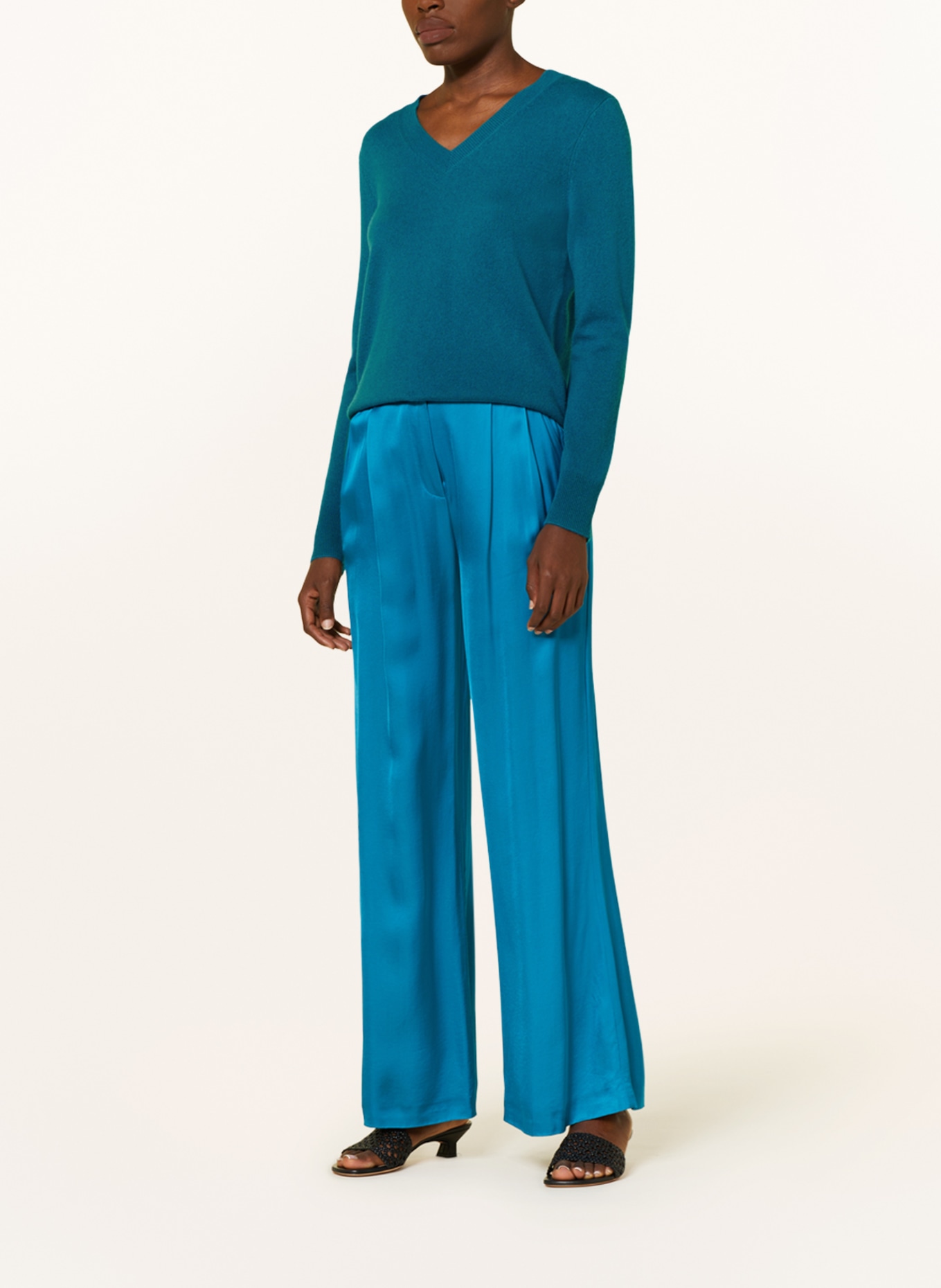Cashmere pullover petrol clearance